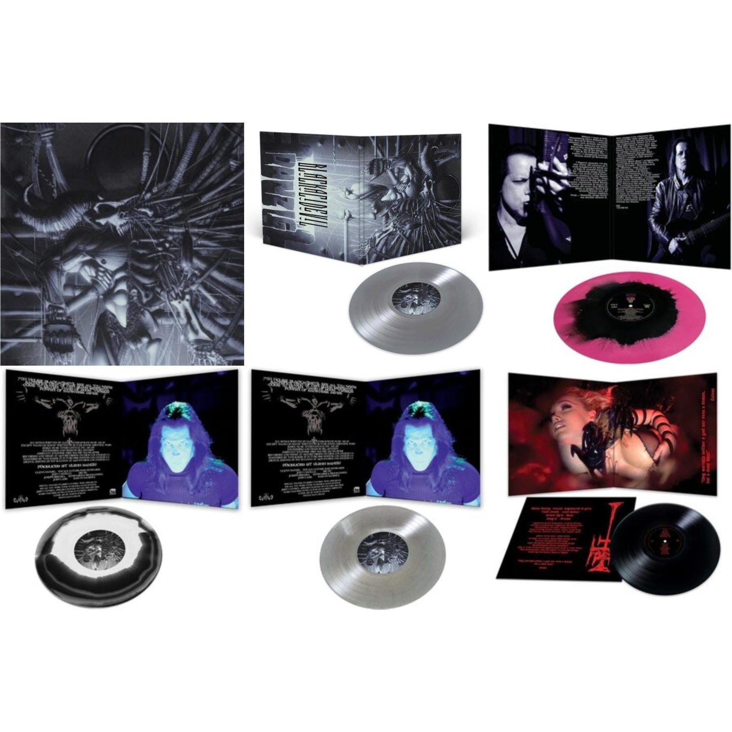 Danzig - Danzig 5: Blackacidevil (Black LP Vinyl) & Danzig 5: Blackout (Glitter LP Vinyl) & Danzig 5: Blackacidevil (Silver LP Vinyl) & Danzig 5: Blackacidevil (Black & White Haze LP Vinyl) & Sings Elvis (Pink & Black Haze LP Vinyl) & 777: I Luciferi