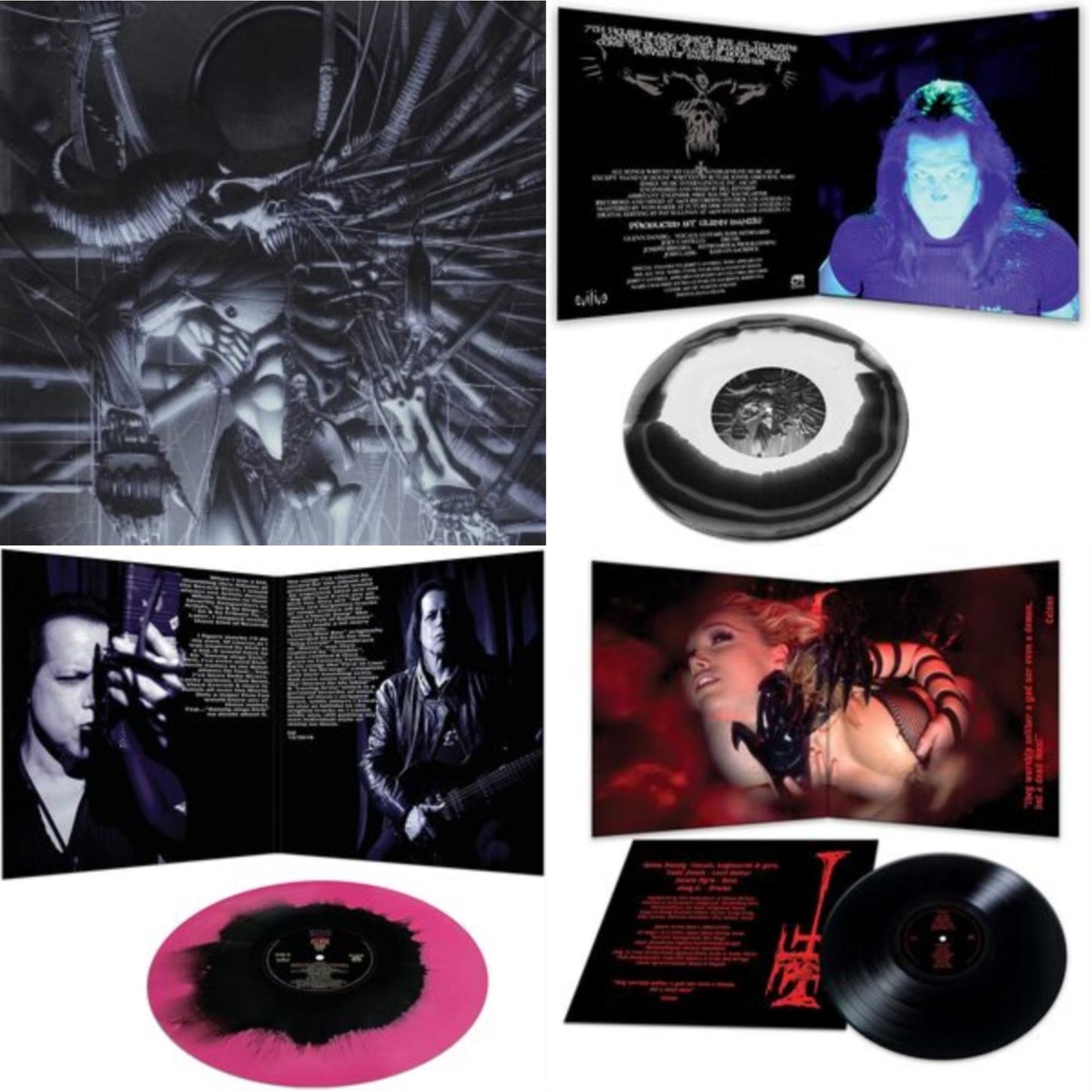 Danzig - Danzig 5: Blackacidevil (Black LP Vinyl) & Danzig 5: Blackacidevil (Black & White Haze LP Vinyl) & Sings Elvis (Pink & Black Haze LP Vinyl) & 777: I Luciferi