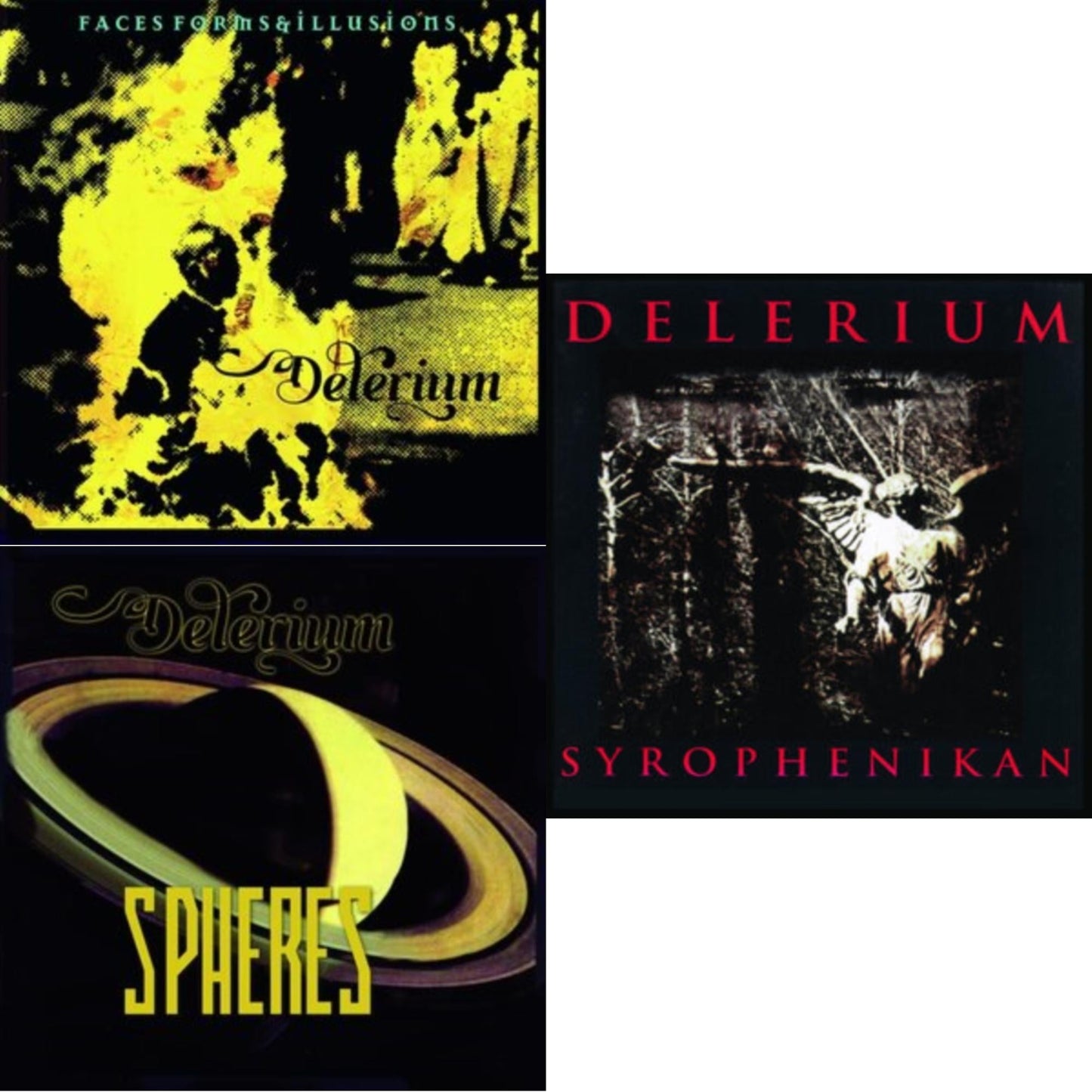 Delerium - Faces, Forms & Illusions (Limited Edition/2LPwhite Vinyl) & Syrophenikan (Limited Edition/2LP/White Vinyl) & Spheres 1 (Limited Edition/2LP/White Vinyl)