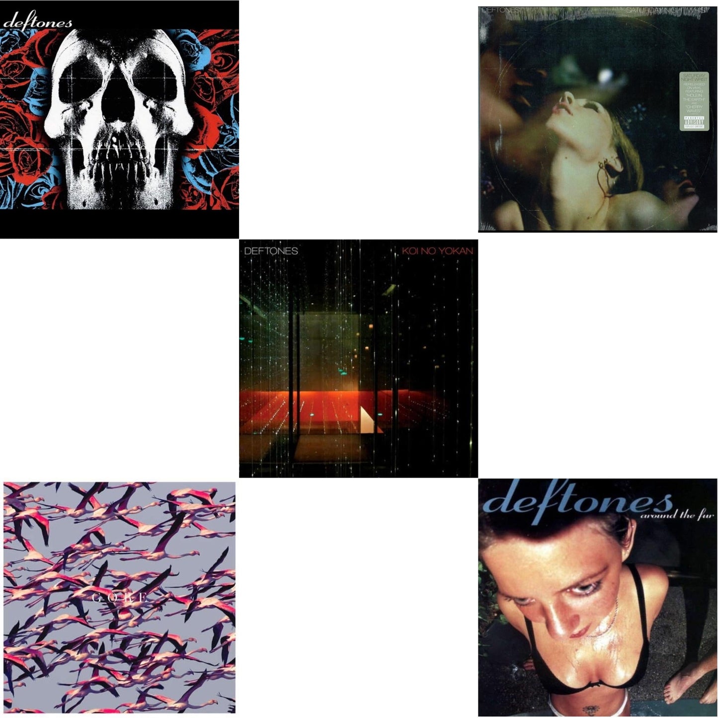 Deftones - Deftones & Gore (White LP Vinyl) & Koi No Yokan & Saturday Night Wrist & Around The Fur (180G)