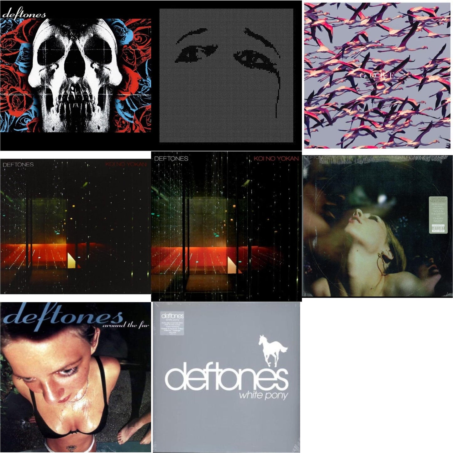 Deftones - Deftones & Ohms & Gore (White LP Vinyl) & Koi No Yokan & Koi No Yokan & Saturday Night Wrist & Around The Fur (180G) & White Pony