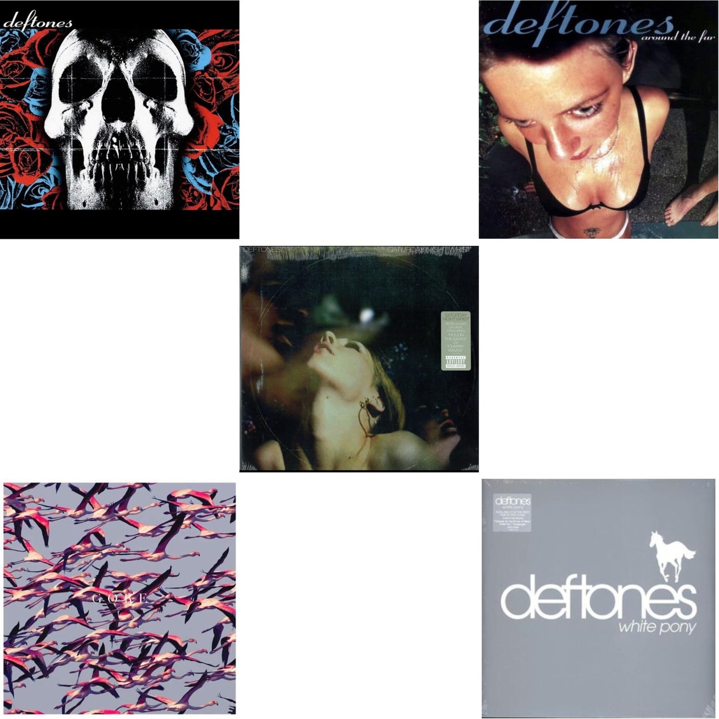 Deftones - Deftones & Gore (White LP Vinyl) & Saturday Night Wrist & Around The Fur (180G) & White Pony
