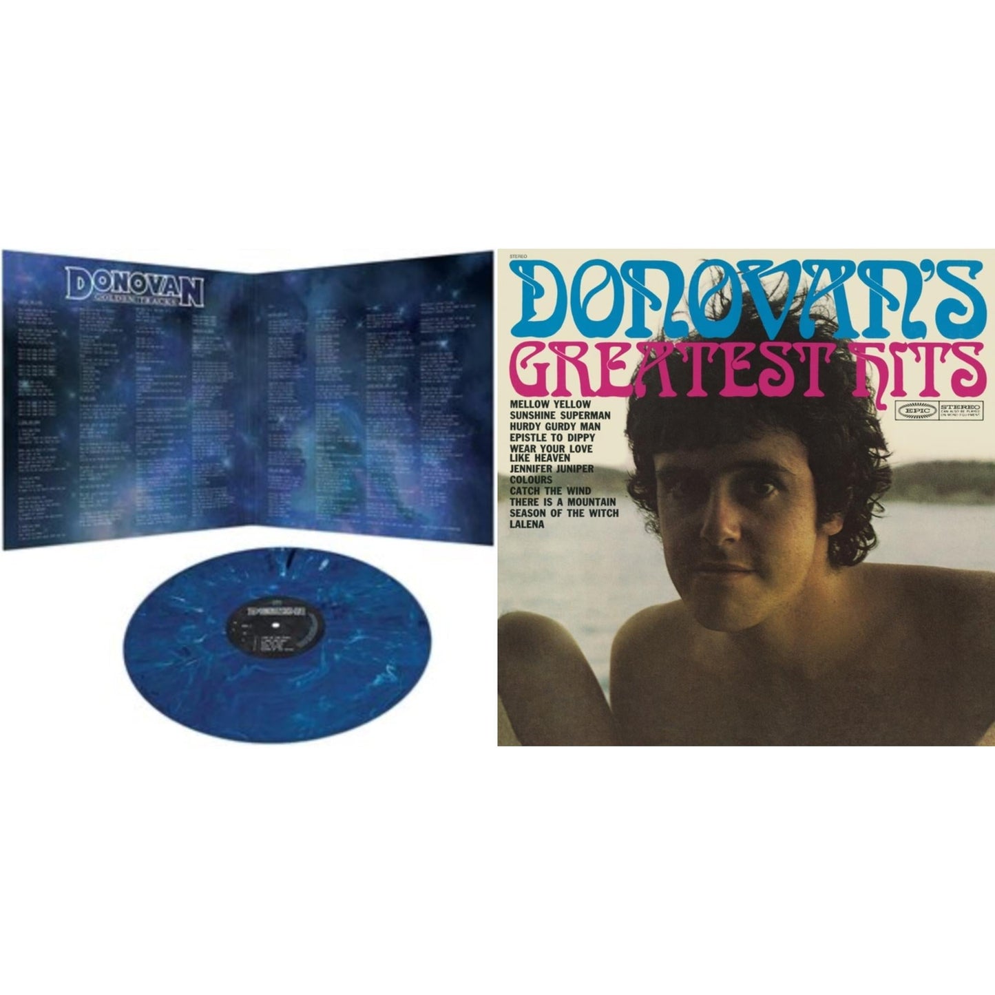 Donovan - Golden Tracks (Blue Marble LP Vinyl) & Greatest Hits (150G/Dl Card)