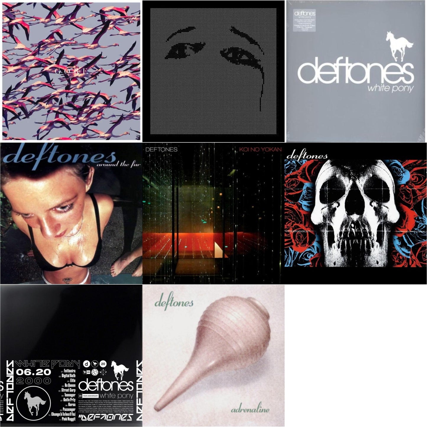 Deftones - Deftones & White Pony (X) (20Th Anniversary Deluxe Edition/4LP) (I) & Ohms & Gore (White LP Vinyl) & Koi No Yokan & Around The Fur (180G) & Adrenaline & White Pony