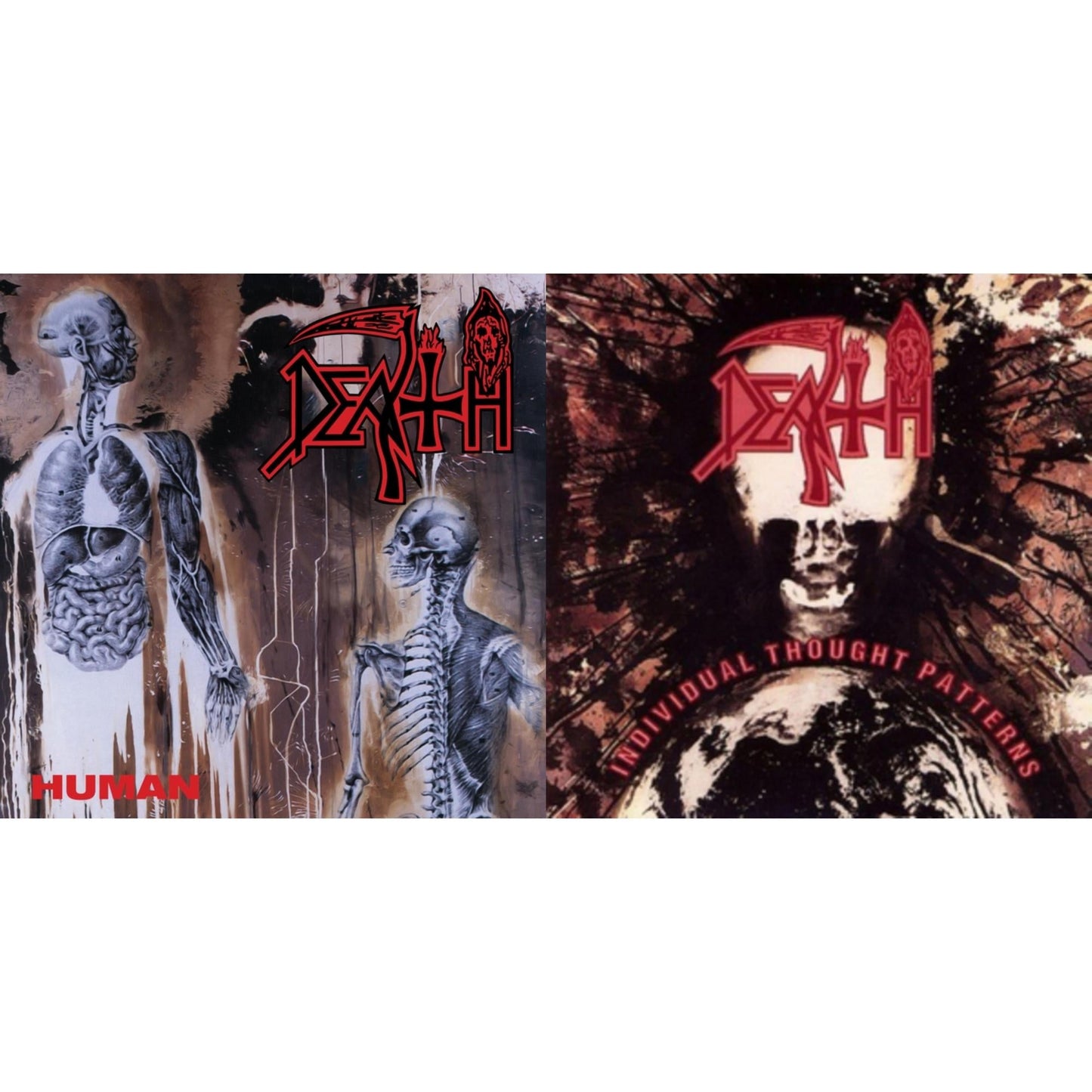 Death - Human (Bone White, Blue Jay & Gold Tri Color Merge With Splatter LP Vinyl) & Individual Thought Patterns - Reissue