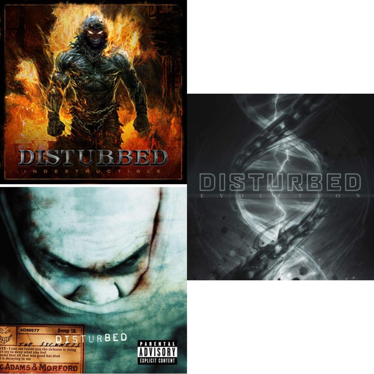 Disturbed - Evolution (Deluxe/2LP) & Sickness & Indestructible