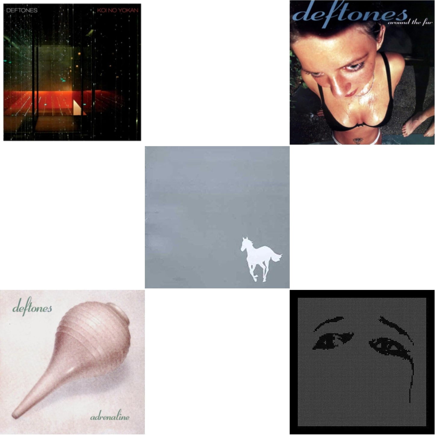 Deftones - Adrenaline & Around The Fur & White Pony & Ohms & Koi No Yokan - CD Bundle