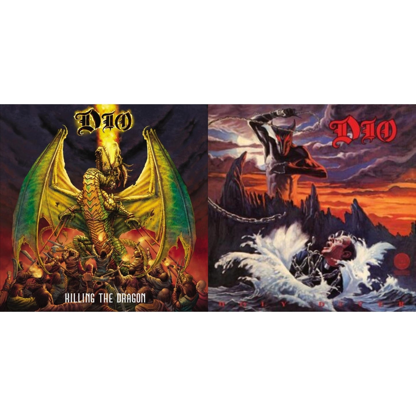 Dio - Killing The Dragon (Red & Orange Swirl LP Vinyl) & Holy Diver