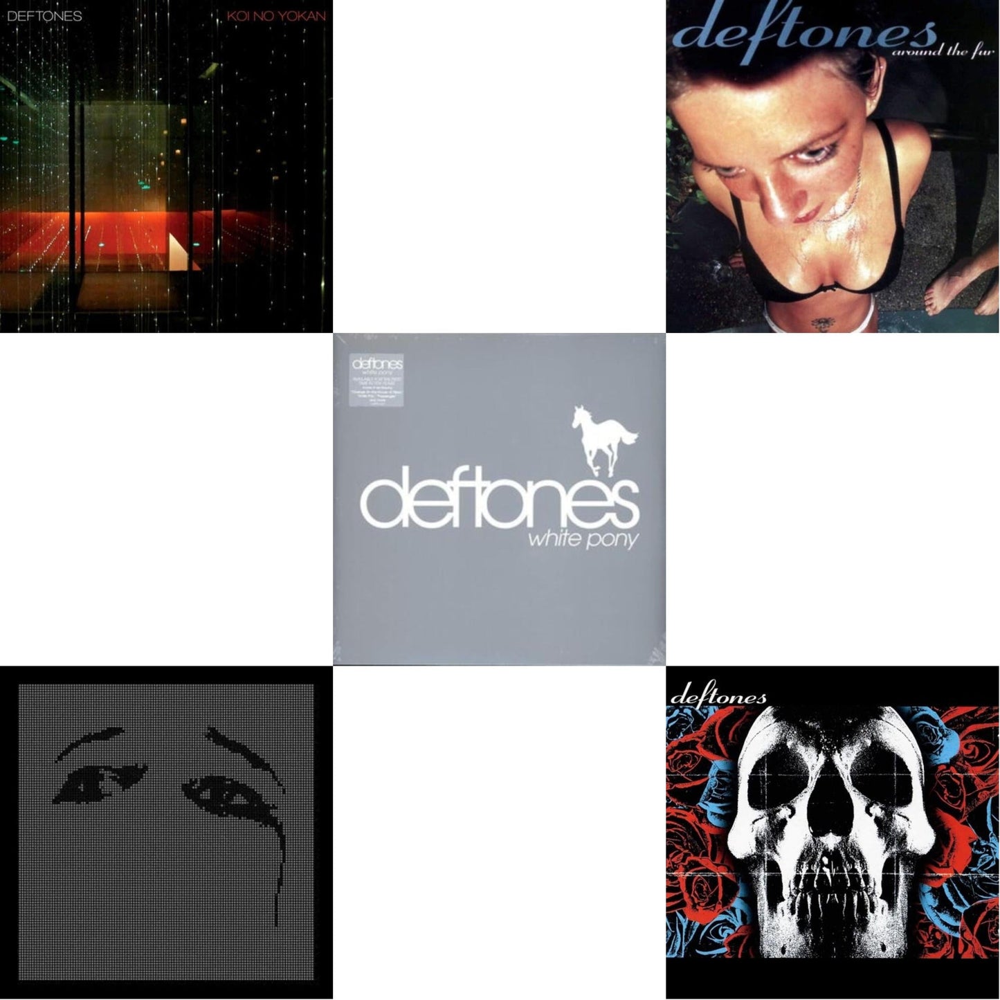 Deftones - Deftones & Ohms & Koi No Yokan & Around The Fur (180G) & White Pony - LP Vinyl Bundle