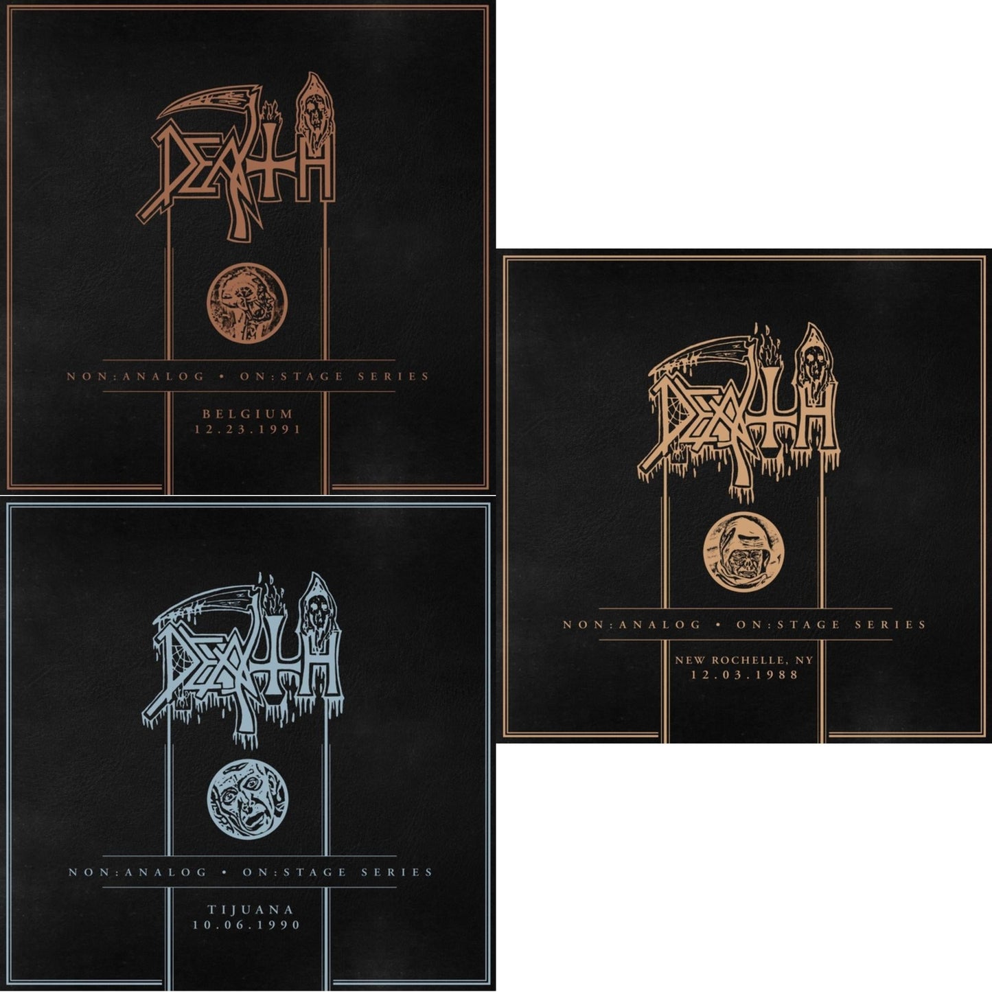 Death - Non:Analog - On:Stage Series - Belgium 12-23-1991 & Non:Analog - On:Stage Series - Tijuana 10-06-1990 & Non:Analog - On:Stage Series - New Rochelle, Ny 12-03-1988 - CD Bundle