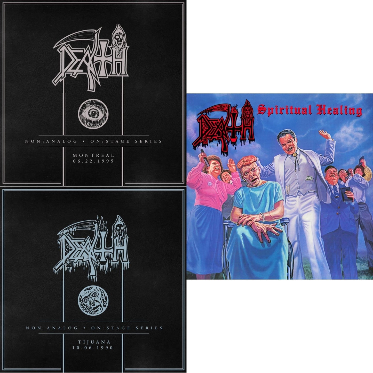 Death - Non:Analog - On:Stage Series - Montreal 06-22-1995 & Non:Analog - On:Stage Series - Tijuana 10-06-1990 & Spiritual Healing - CD Bundle