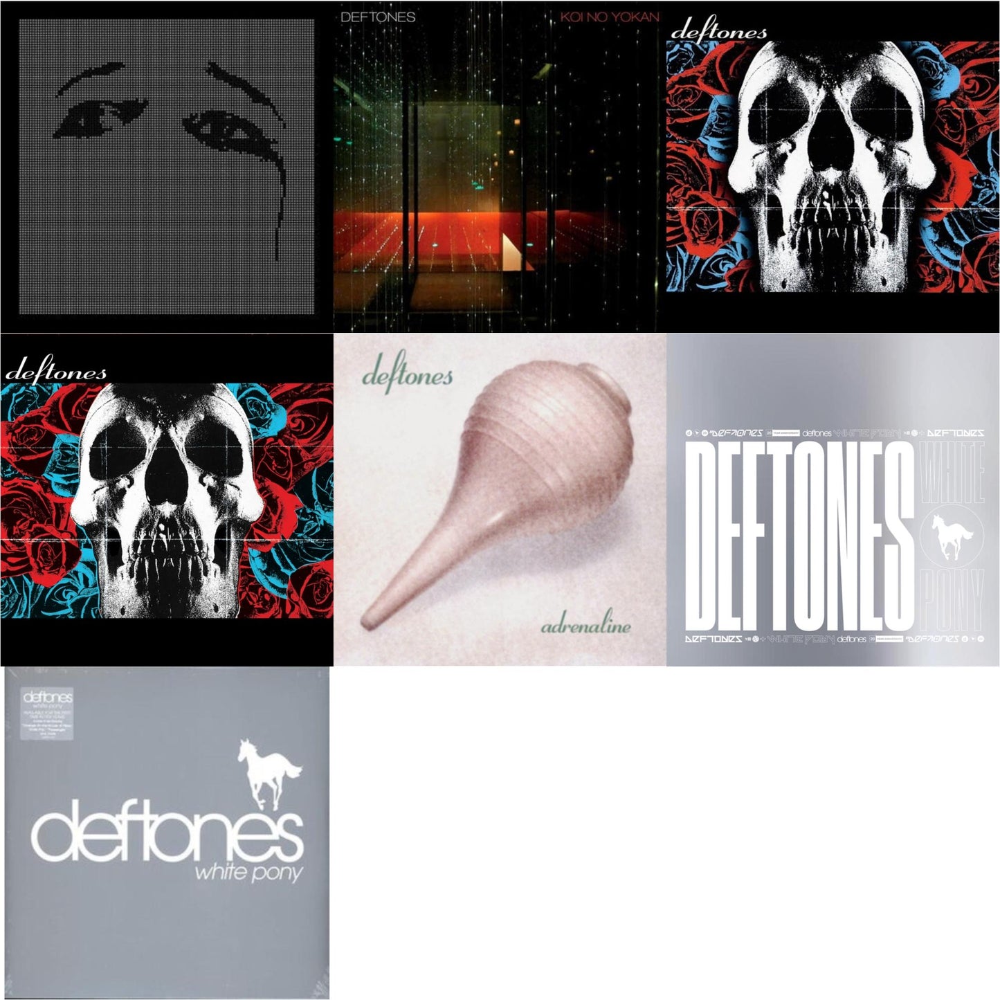 Deftones - Deftones & Deftones (X) (20Th Anniversary/Ruby Red LP Vinyl) & Ohms & White Pony (X) (20Th Anniversary Deluxe Edition/Super Deluxe) & Koi No Yokan & Adrenaline & White Pony