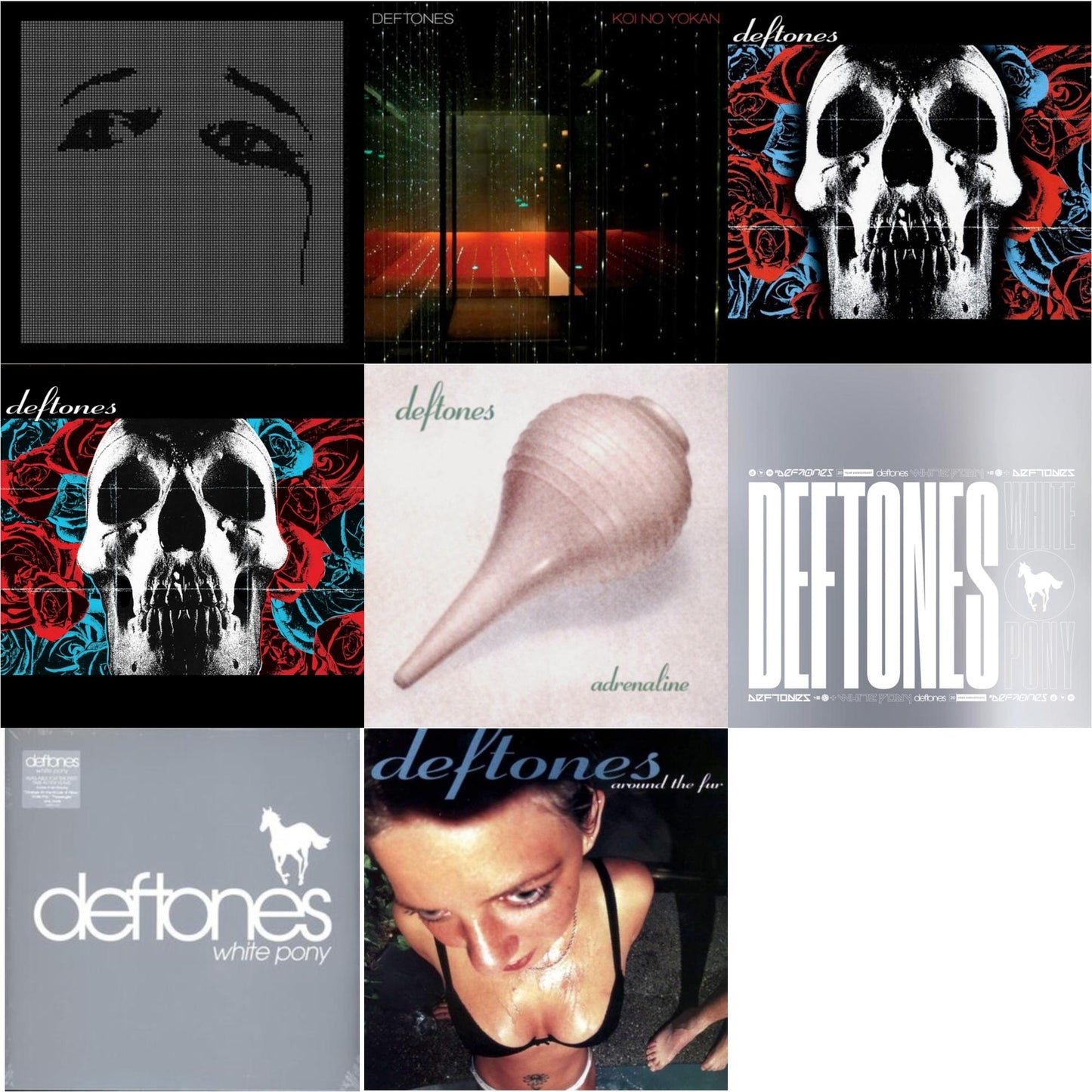 Deftones - Deftones & Deftones (X) (20Th Anniversary/Ruby Red LP Vinyl) & Ohms & White Pony (X) (20Th Anniversary Deluxe Edition/Super Deluxe) & Koi No Yokan & Around The Fur (180G) & Adrenaline & White Pony