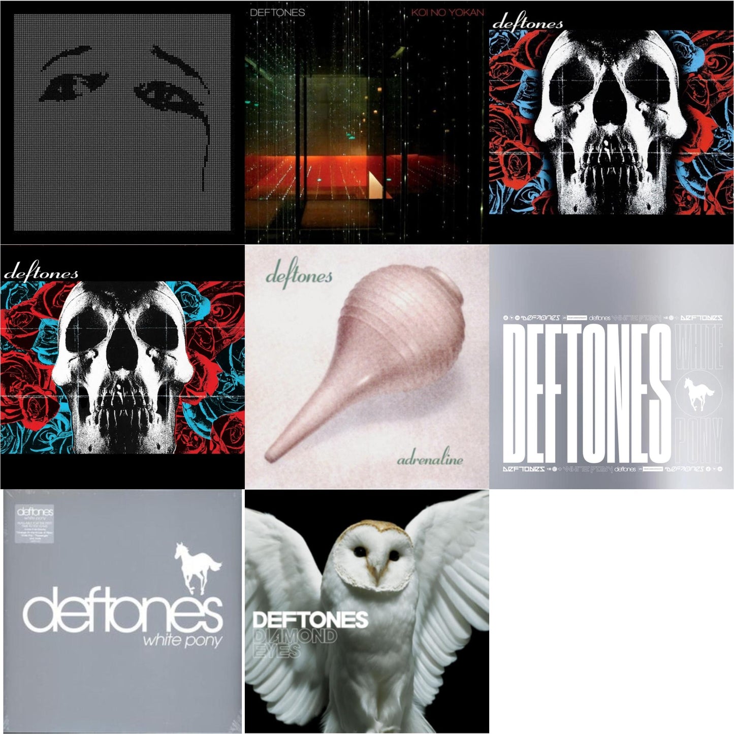 Deftones - Deftones & Deftones (X) (20Th Anniversary/Ruby Red LP Vinyl) & Ohms & White Pony (X) (20Th Anniversary Deluxe Edition/Super Deluxe) & Koi No Yokan & Adrenaline & White Pony & Diamond Eyes