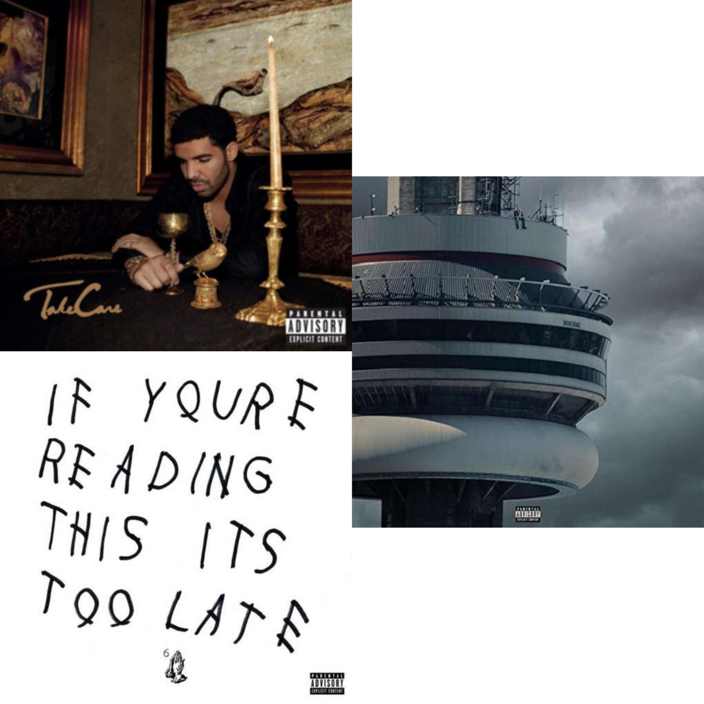 Drake - Take Care (Ex) & Views (Ex) & If You're Reading This It's Too Late (Ex) - LP Vinyl Bundle