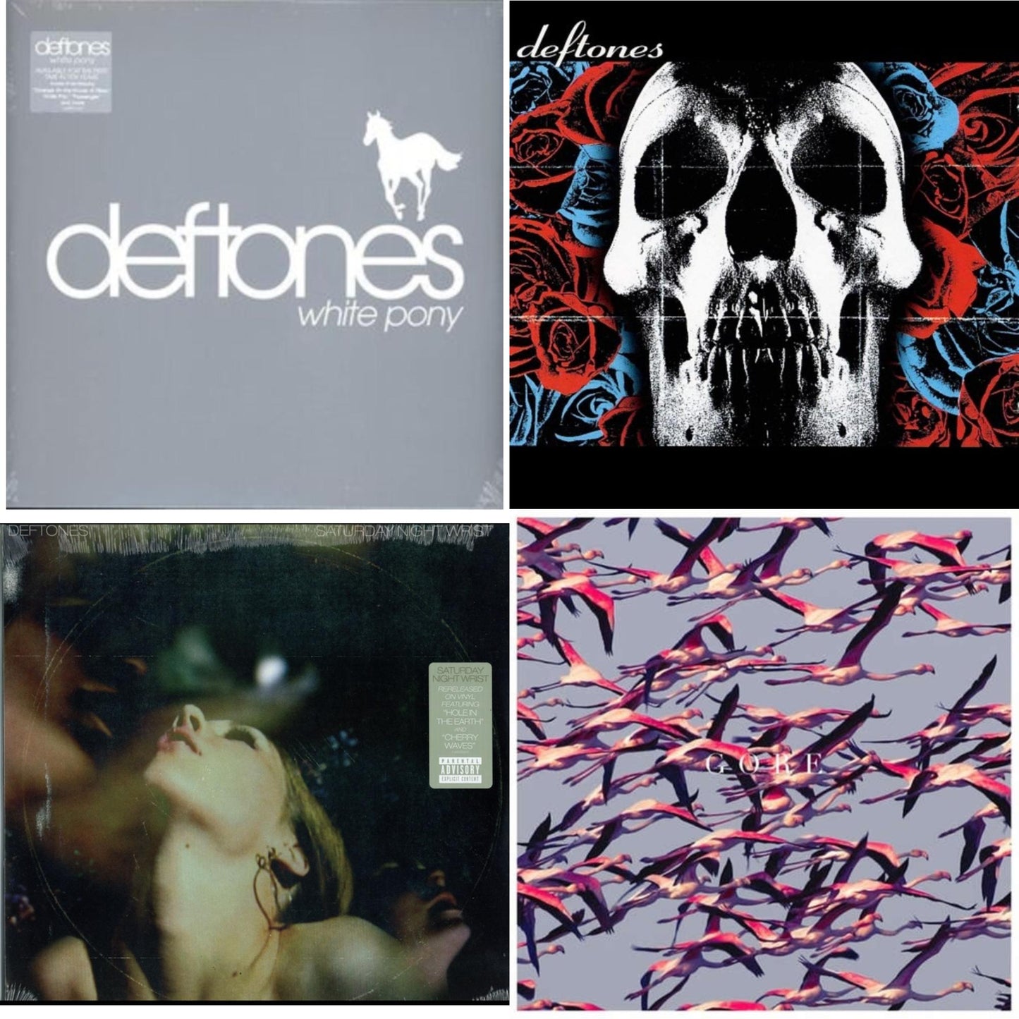 Deftones - Deftones & Gore (White LP Vinyl) & Saturday Night Wrist & White Pony