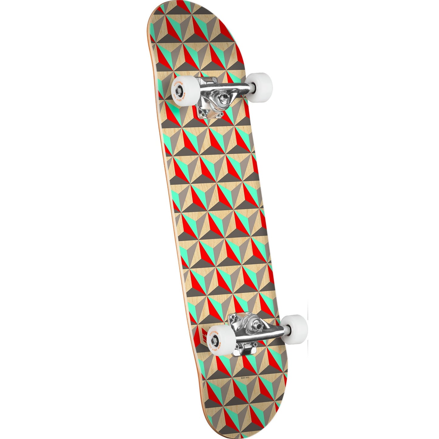 Mini Logo Birch Skateboard Assembly Pattern Tri - 7.5″