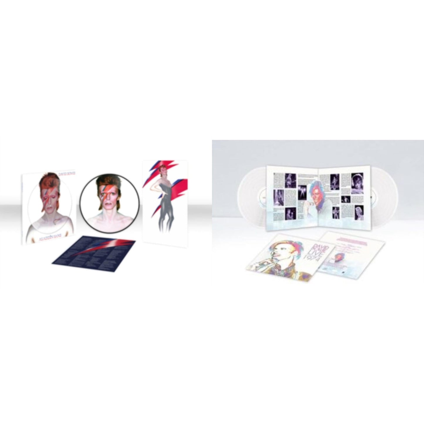 David Bowie - Live Los Angeles 1974 (White LP Vinyl/Limited) & Aladdin Sane (2013 Remaster) (Picture Disc)