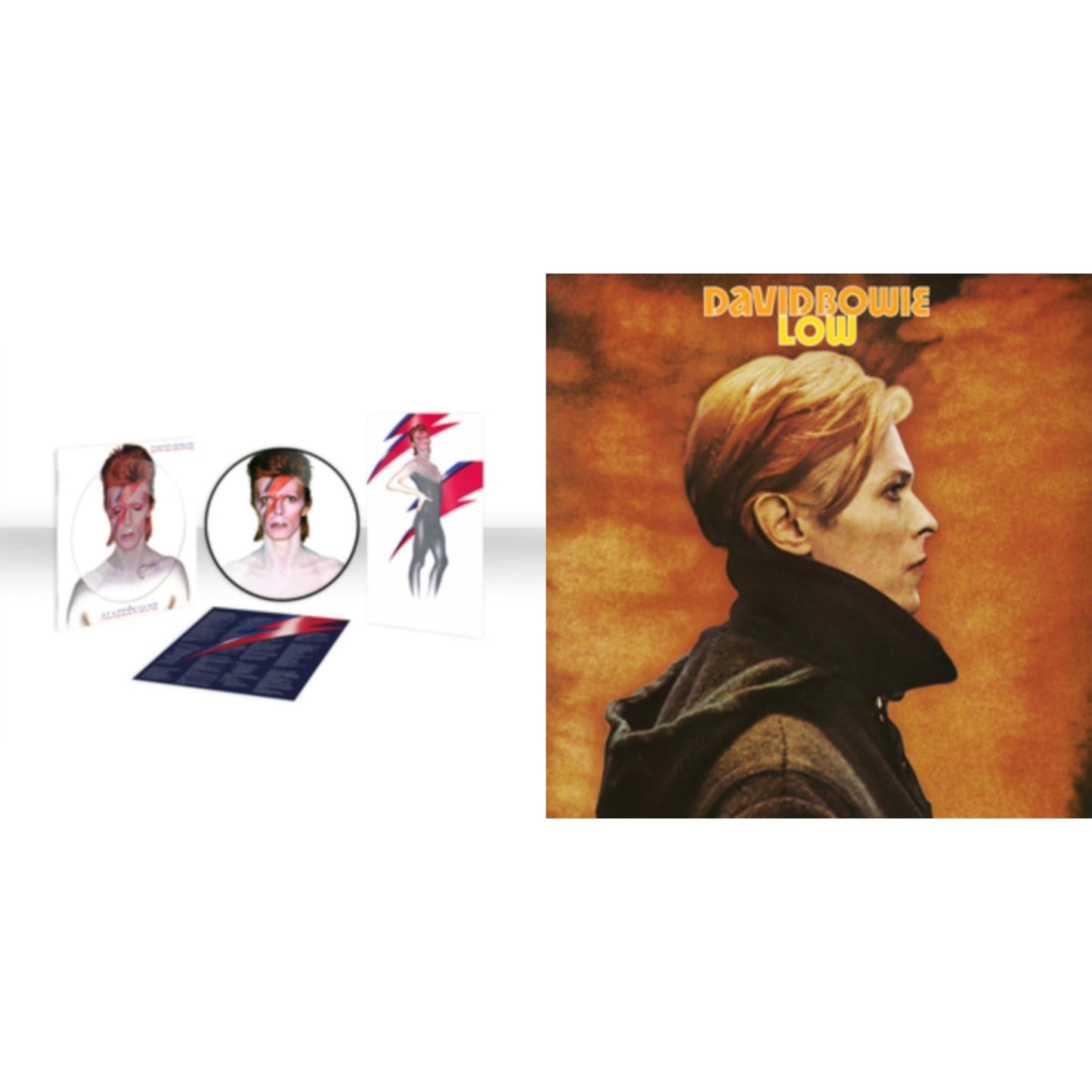 David Bowie - Low (2017 Remaster) & Aladdin Sane (2013 Remaster) (Picture Disc) - LP Vinyl Bundle