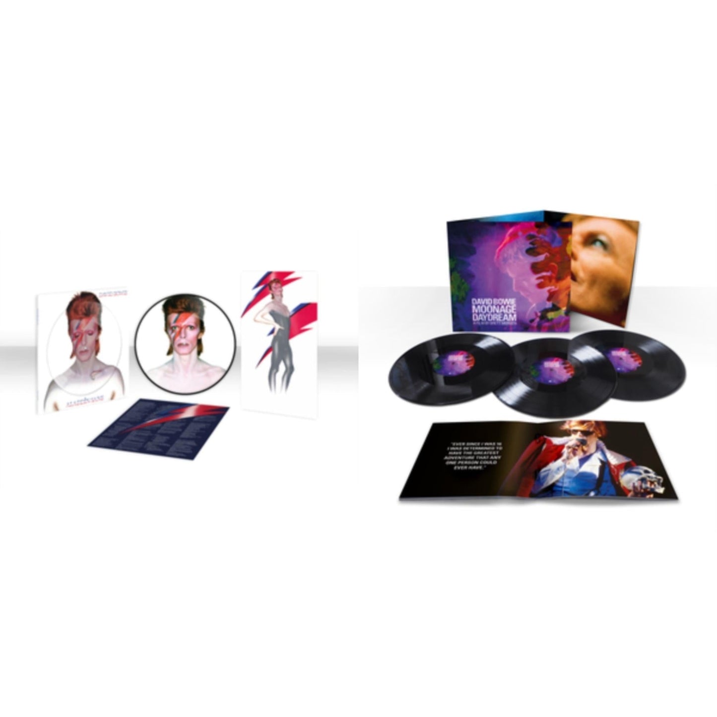 David Bowie - Aladdin Sane (2013 Remaster) (Picture Disc) & Moonage Daydream A Brett Morgen Film (3LP)