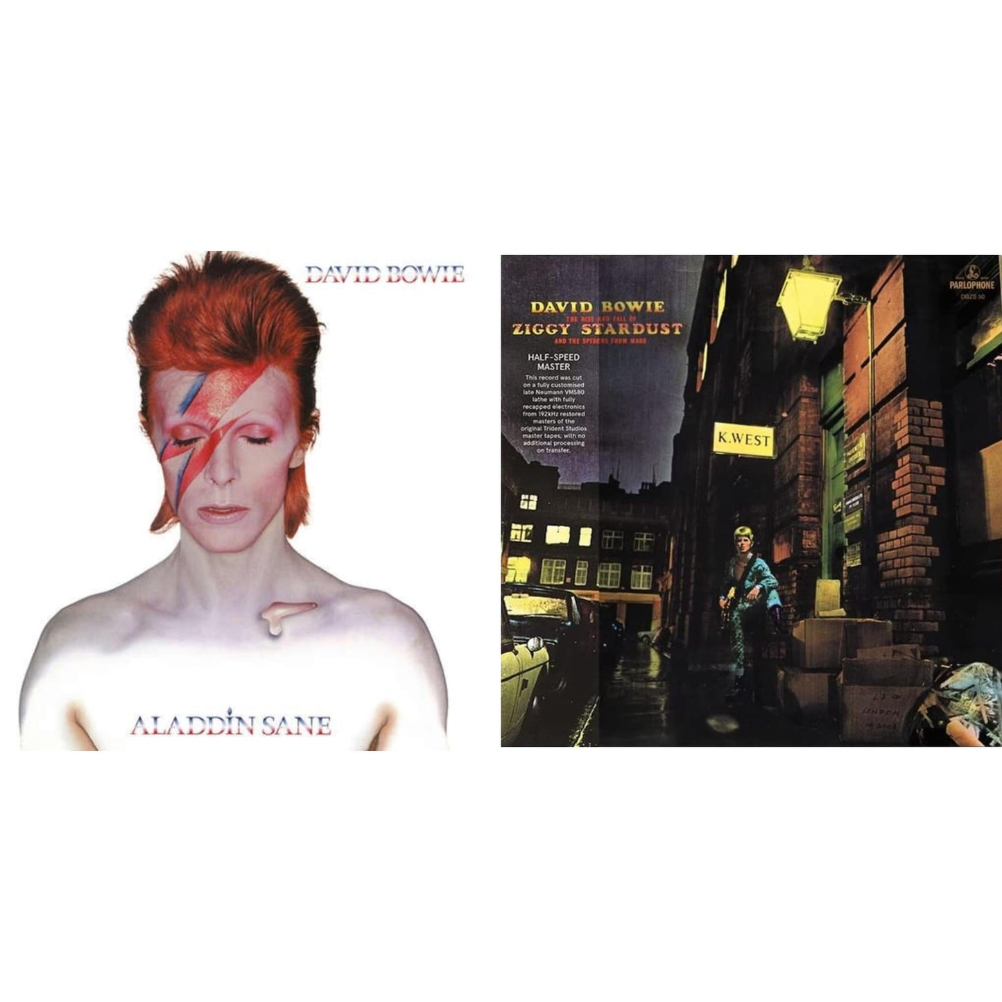 David Bowie - Rise & Fall Of Ziggy Stardust & The Spiders From Mars (2012 Remaster/Half-Speed Master) & Aladdin Sane - LP Vinyl Bundle