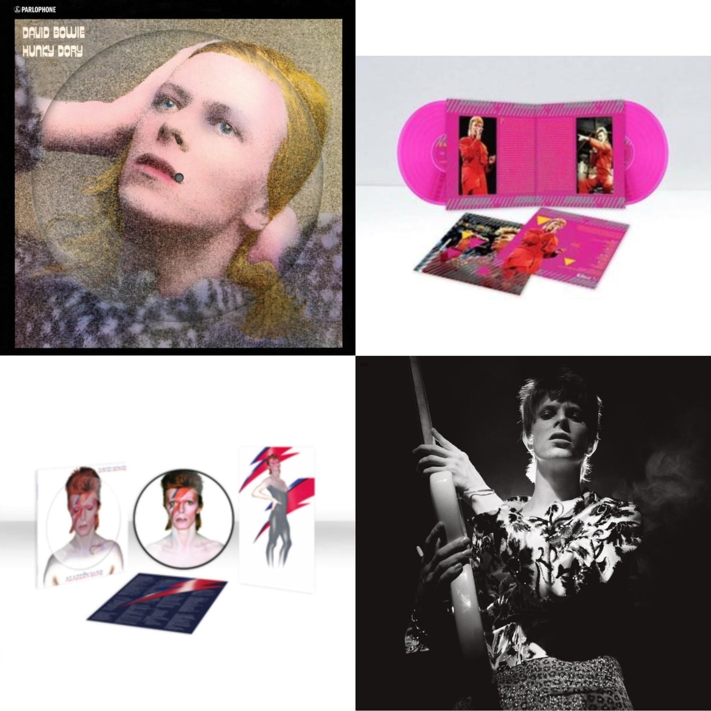David Bowie - Hunky Dory (2015 Remaster/50Th Anniv/Picture Disc) & Montreal '87 (Limited/Pink LP Vinyl) & Aladdin Sane (2013 Remaster) (Picture Disc) & Rock N Roll Star