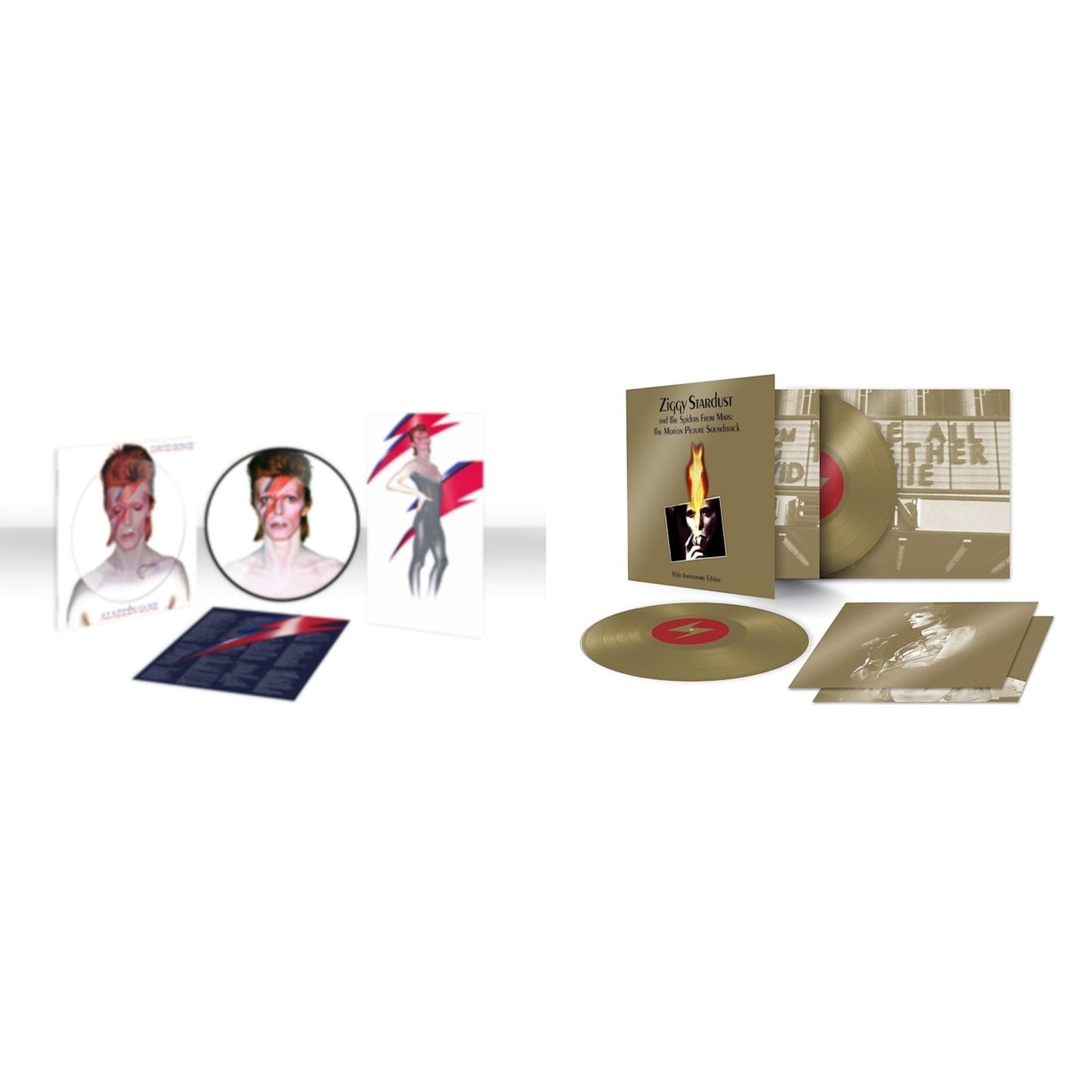 David Bowie - Aladdin Sane (2013 Remaster) (Picture Disc) & Ziggy Stardust & The Spiders From Mars Ost (50Th Anniversary/2LP)