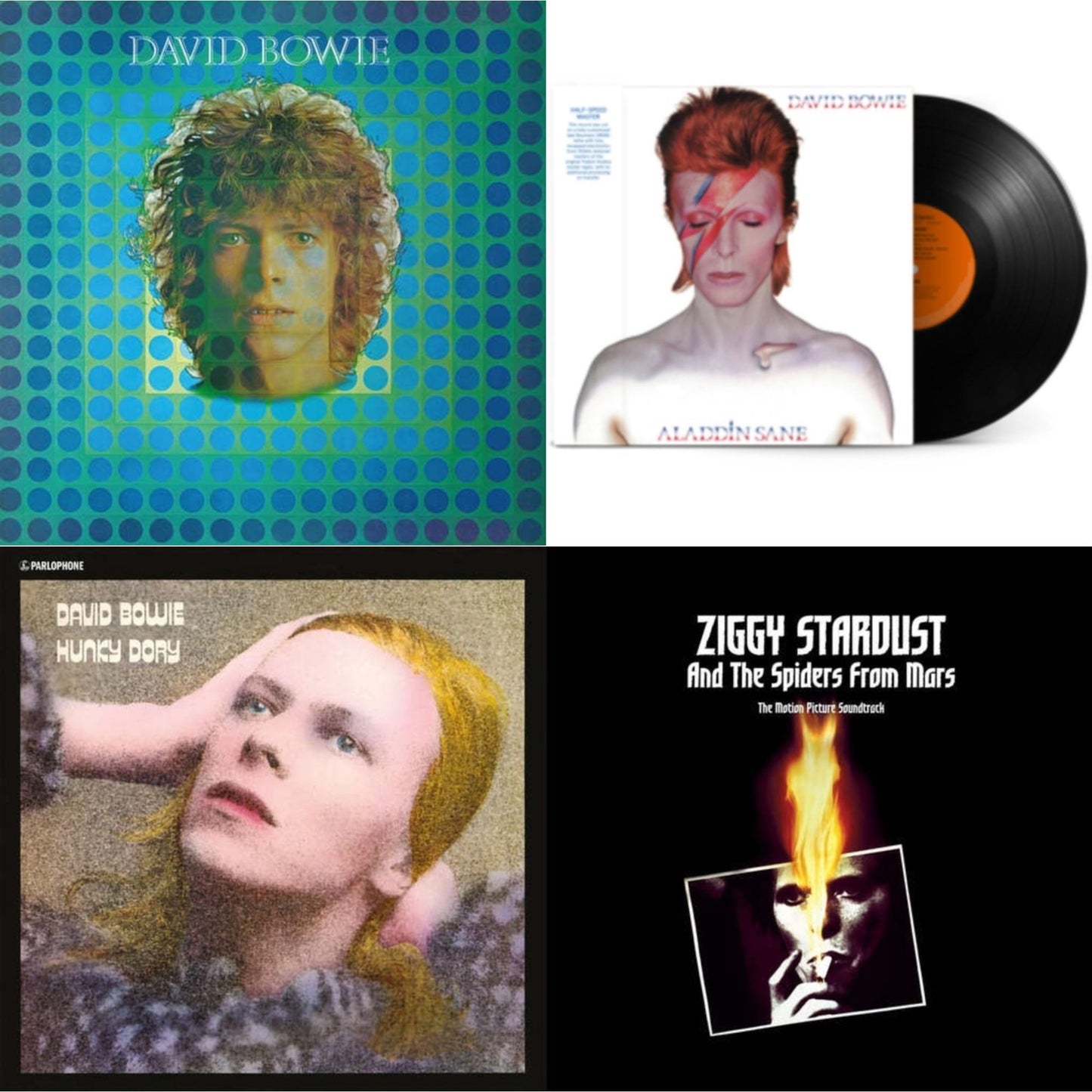 David Bowie - Aladdin Sane (2013 Remaster) (Half Speed Master) & Ziggy Stardust & The Spiders From Mars Ost (2LP) & David Bowie Aka Space Oddity & Hunky Dory
