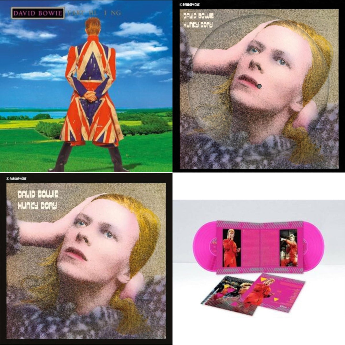 David Bowie - Earthling (2021 Remaster/2LP) & Hunky Dory (2015 Remaster/50Th Anniv/Picture Disc) & Montreal '87 (Limited/Pink LP Vinyl) & Hunky Dory