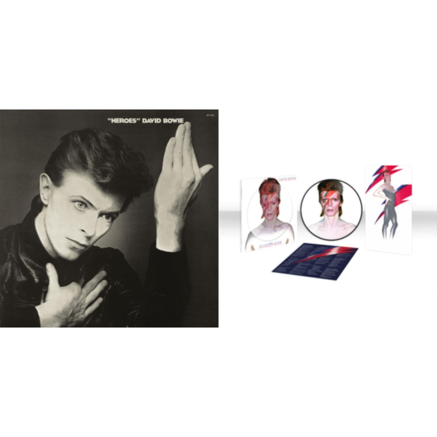 David Bowie - Heroes (2017 Remaster) & Aladdin Sane (2013 Remaster) (Picture Disc) - LP Vinyl Bundle