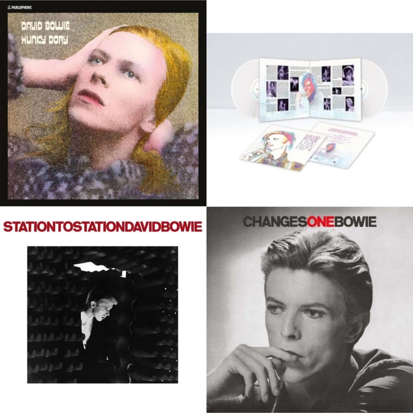 David Bowie - Station To Station (2016 Remastered Version) & Changesonebowie (180G) & Live Los Angeles 1974 (White LP Vinyl/Limited) & Hunky Dory