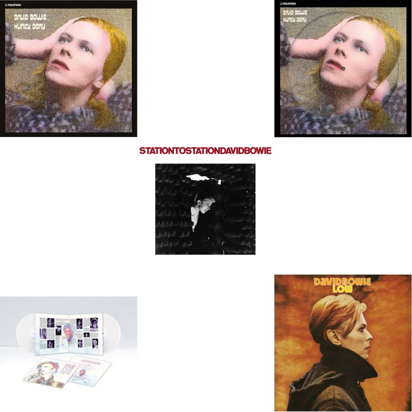 David Bowie - Low (2017 Remaster) & Station To Station (2016 Remastered Version) & Hunky Dory (2015 Remaster/50Th Anniv/Picture Disc) & Live Los Angeles 1974 (White LP Vinyl/Limited) & Hunky Dory