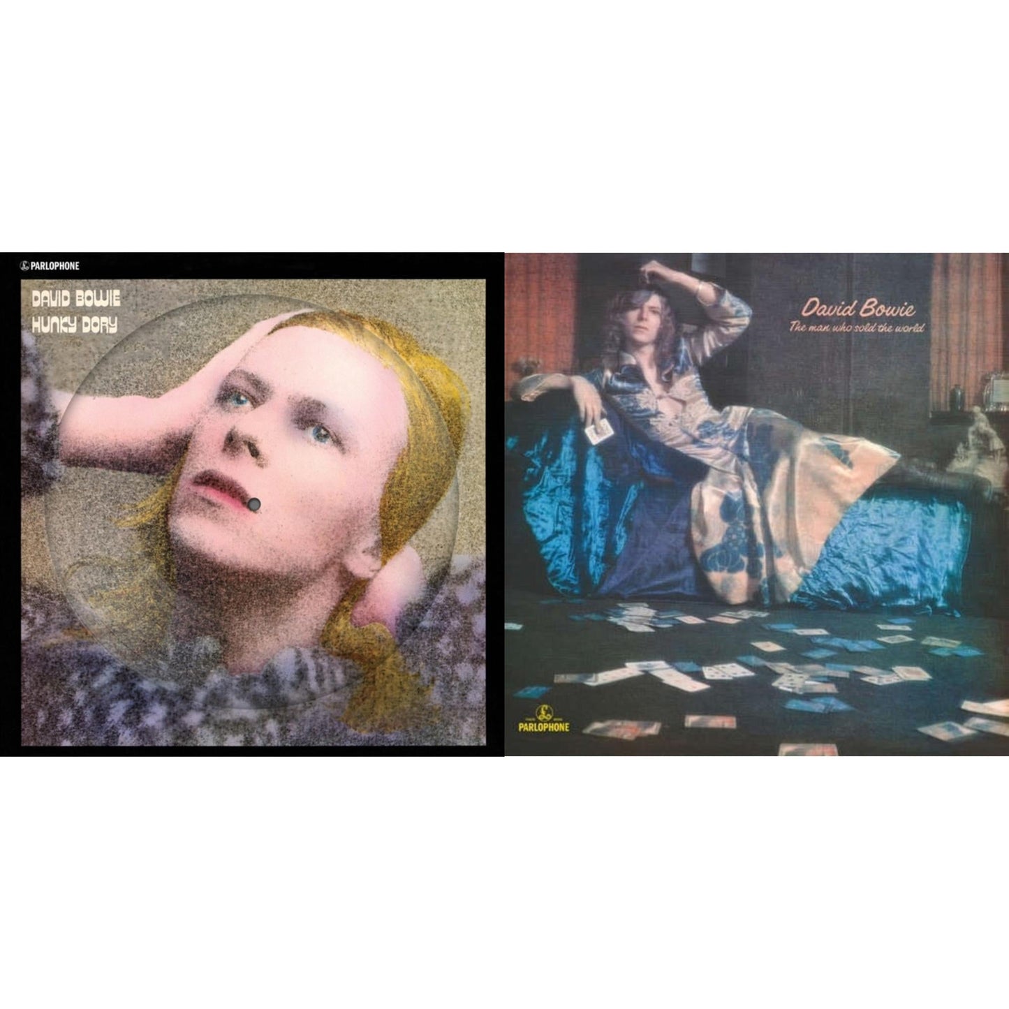 David Bowie - Hunky Dory (2015 Remaster/50Th Anniv/Picture Disc) & Man Who Sold The World (2015 Remaster) - LP Vinyl Bundle