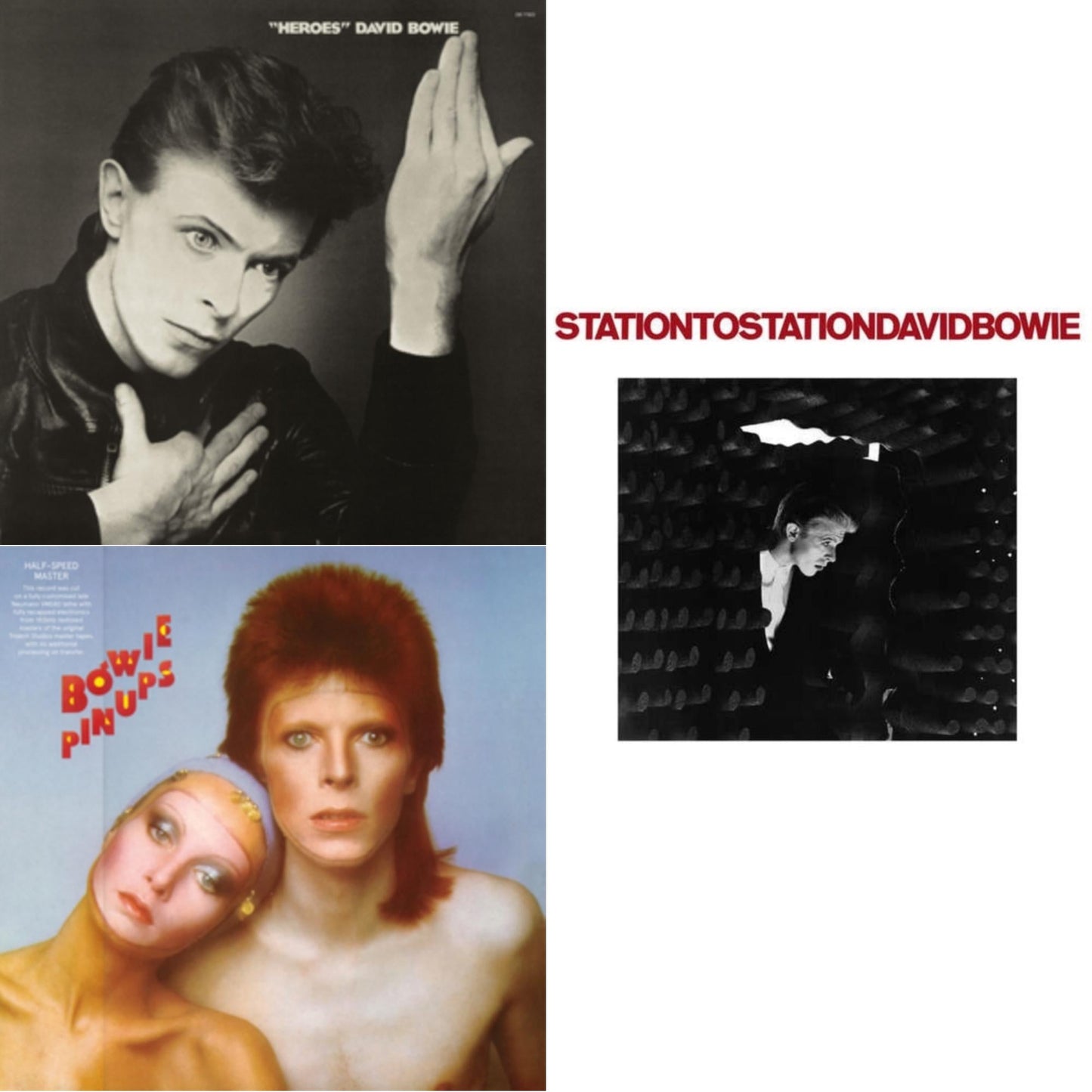 David Bowie - Heroes (2017 Remaster) & Station To Station (2016 Remastered Version) & Pinups (2015 Remaster) - LP Vinyl Bundle
