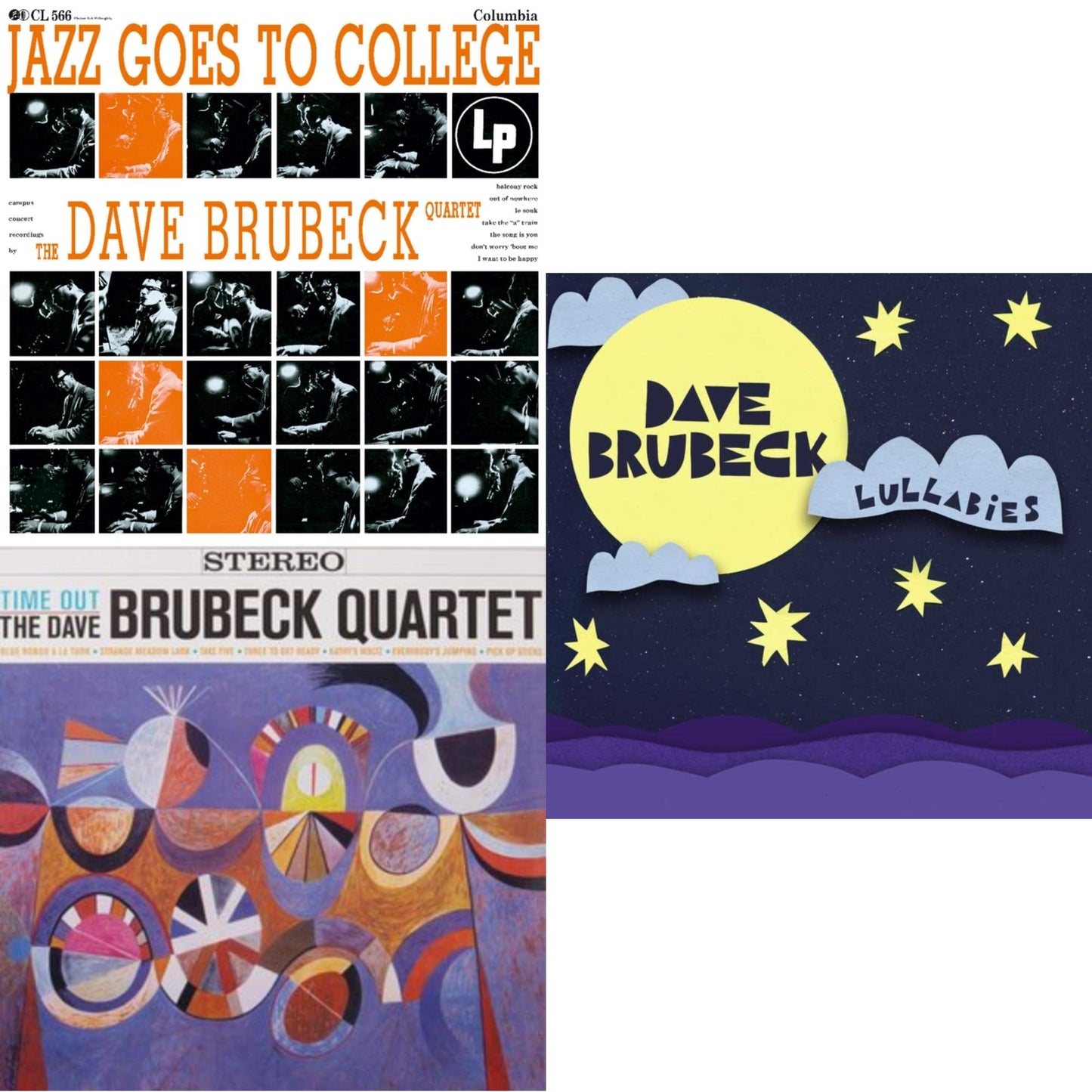 Dave Brubeck - Lullabies & Time Out & Jazz Goes To College (180G) - LP Vinyl Bundle
