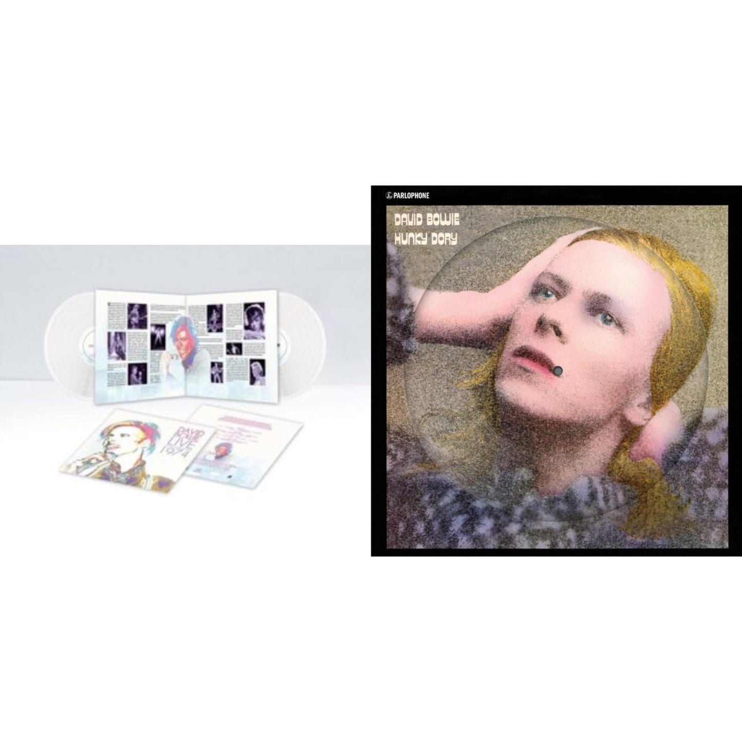 David Bowie - Hunky Dory (2015 Remaster/50Th Anniv/Picture Disc) & Live Los Angeles 1974 (White LP Vinyl/Limited)