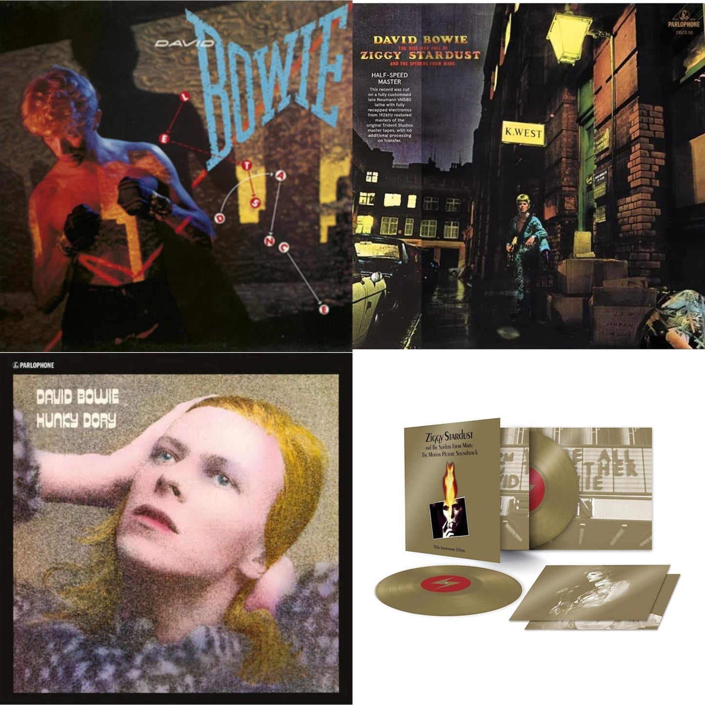 David Bowie - Let's Dance (2018 Remastered Version) & Rise & Fall Of Ziggy Stardust & The Spiders From Mars (2012 Remaster/Half-Speed Master) & Ziggy Stardust & The Spiders From Mars Ost (50Th Anniversary/2LP) & Hunky Dory