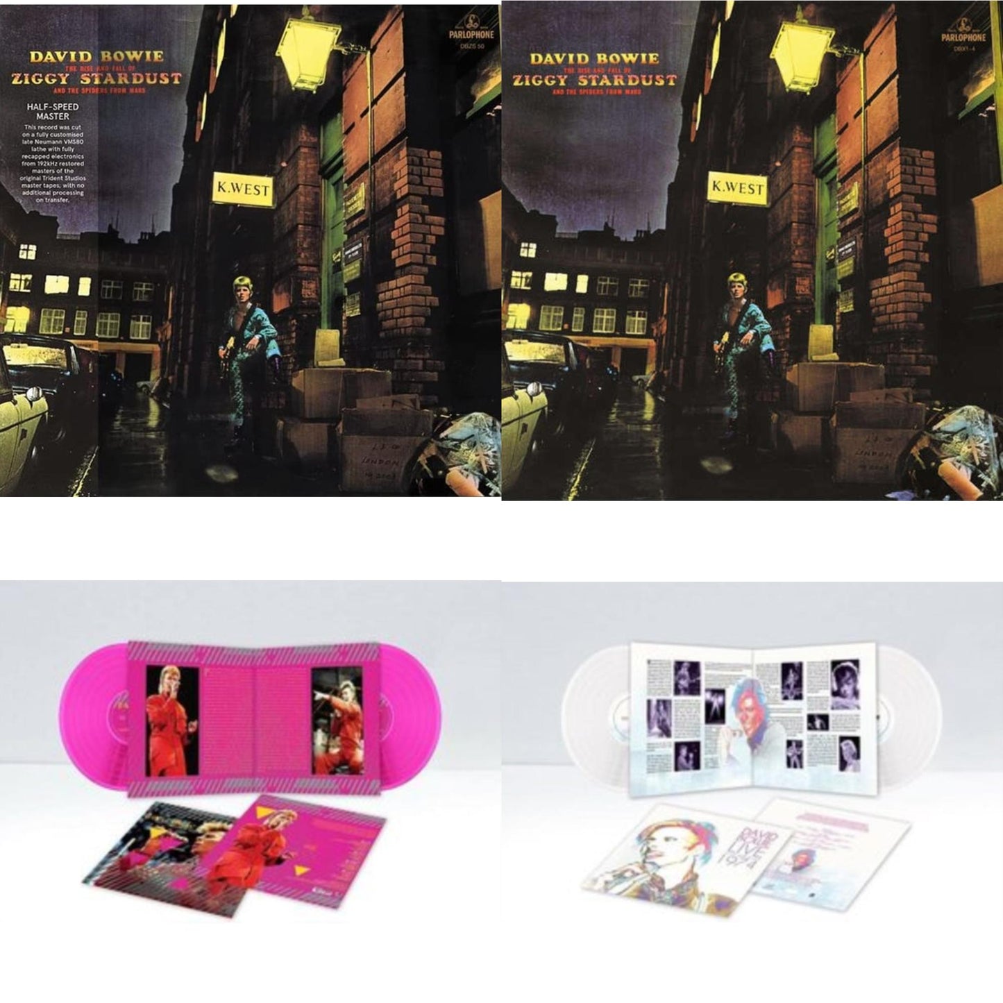 David Bowie - Rise & Fall Of Ziggy Stardust & The Spiders From Mars (2012 Remaster/Half-Speed Master) & Montreal '87 (Limited/Pink LP Vinyl) & Live Los Angeles 1974 (White LP Vinyl/Limited) & Rise & Fall Of Ziggy Stardust (2012 Remaster)