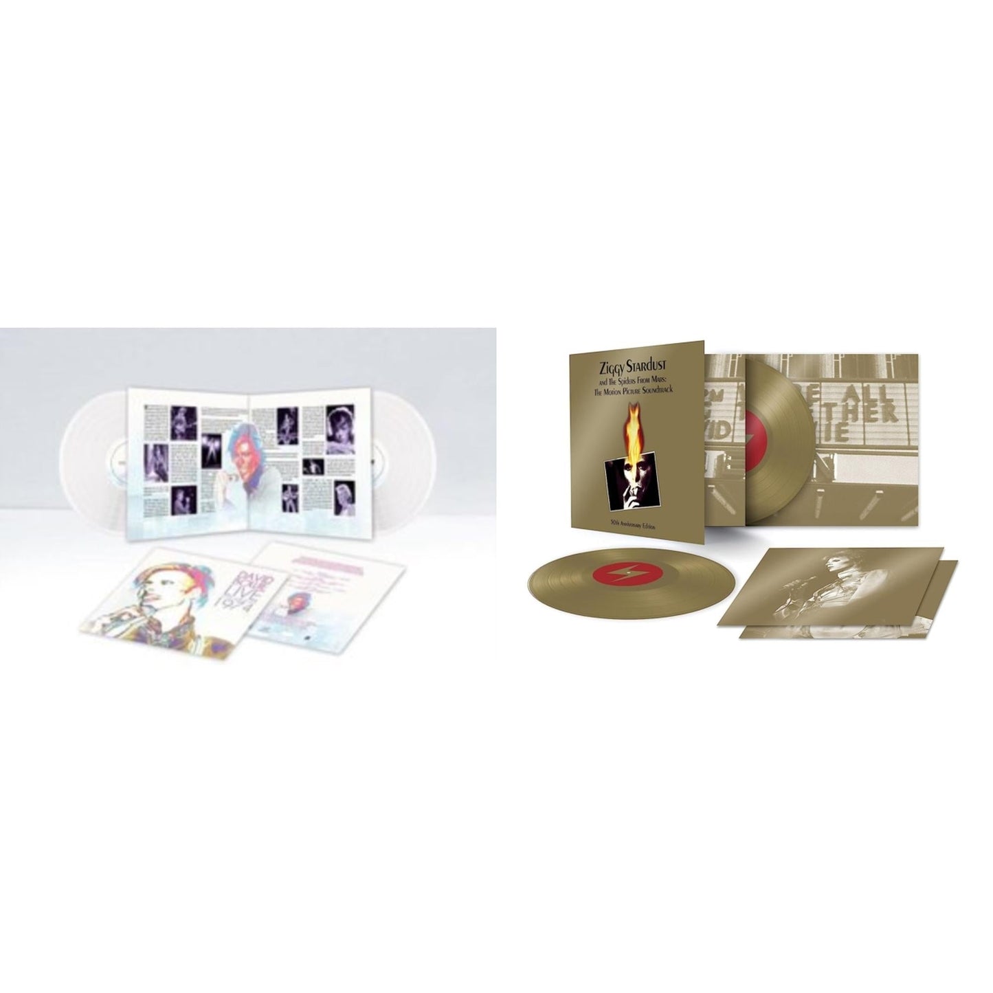David Bowie - Live Los Angeles 1974 (White LP Vinyl/Limited) & Ziggy Stardust & The Spiders From Mars Ost (50Th Anniversary/2LP)