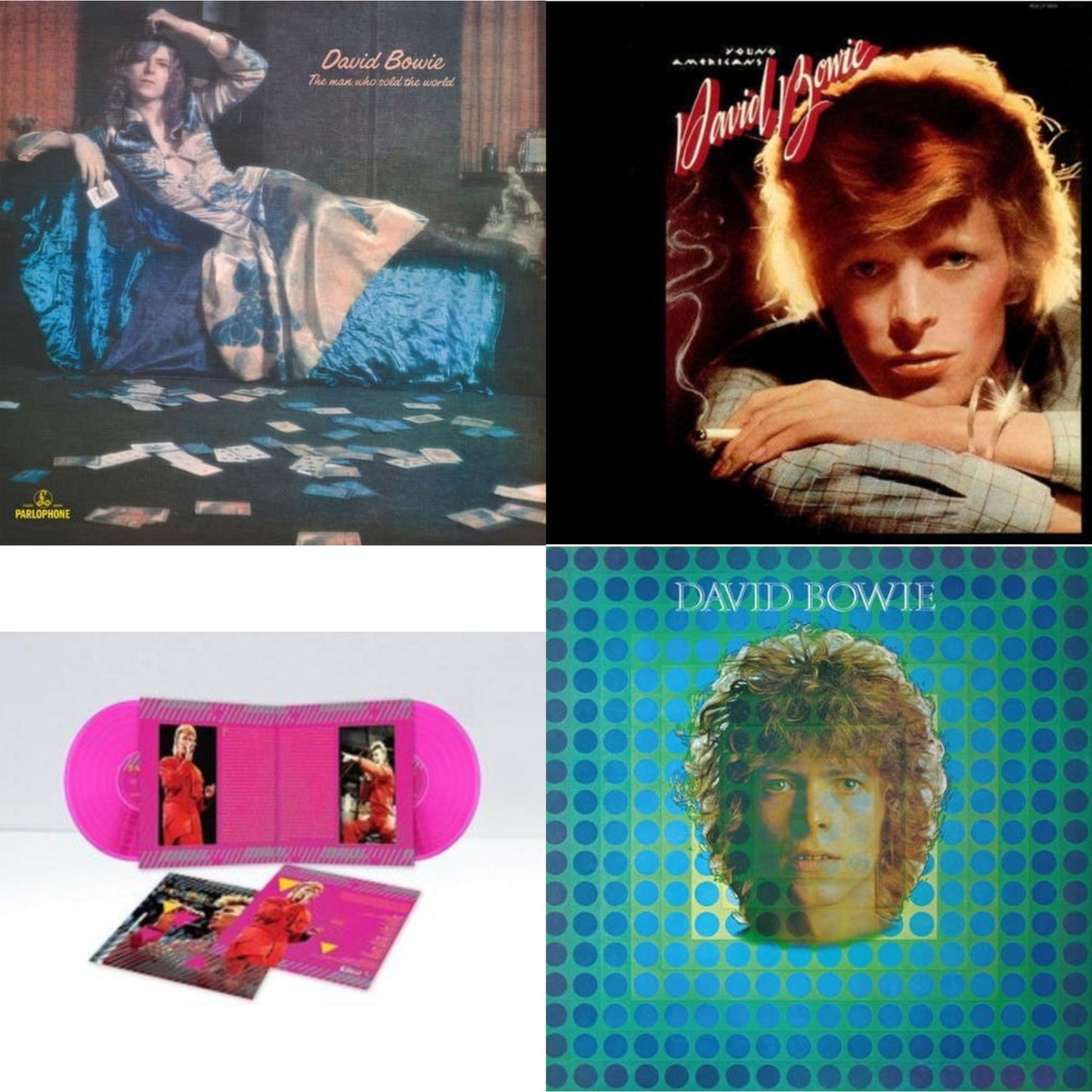 David Bowie - Young Americans (2016 Remastered Version) & Montreal '87 (Limited/Pink LP Vinyl) & Man Who Sold The World (2015 Remaster) & David Bowie Aka Space Oddity