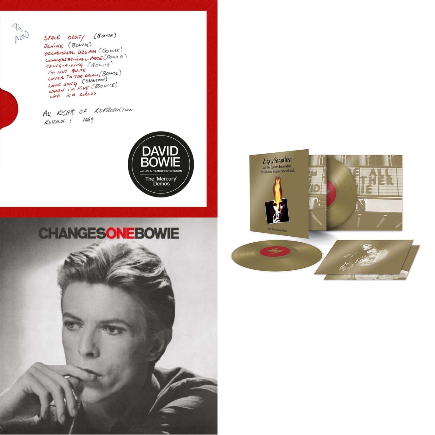 David Bowie - Mercury Demos & Changesonebowie (180G) & Ziggy Stardust & The Spiders From Mars Ost (50Th Anniversary/2LP)