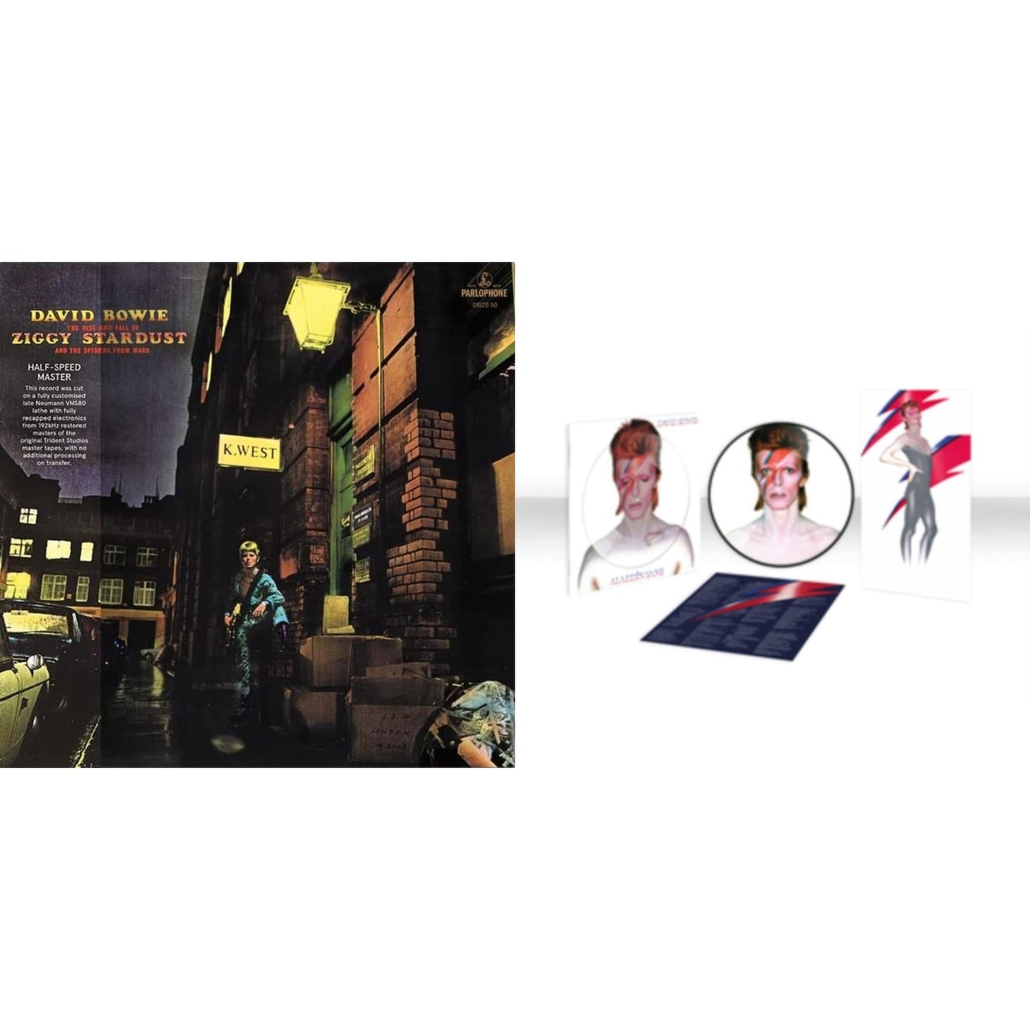 David Bowie - Rise & Fall Of Ziggy Stardust & The Spiders From Mars (2012 Remaster/Half-Speed Master) & Aladdin Sane (2013 Remaster) (Picture Disc) - LP Vinyl Bundle