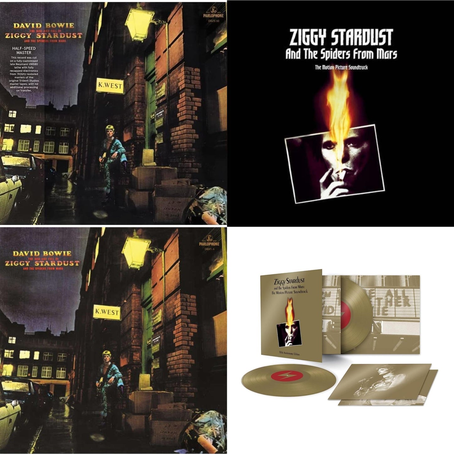 David Bowie - Rise & Fall Of Ziggy Stardust & The Spiders From Mars (2012 Remaster/Half-Speed Master) & Ziggy Stardust & The Spiders From Mars Ost (50Th Anniversary/2LP) & Ziggy Stardust & The Spiders From Mars Ost (2LP) & Rise & Fall Of Ziggy