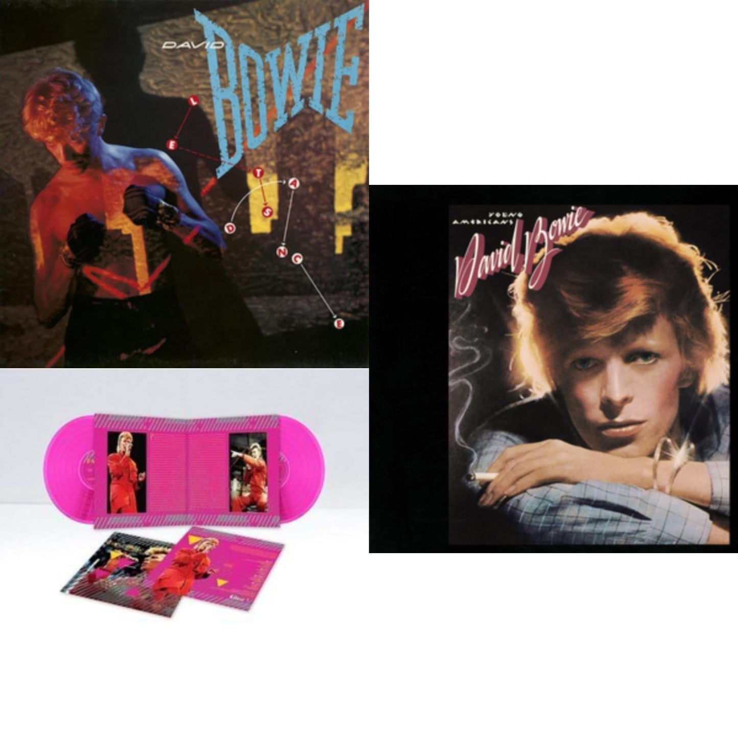 David Bowie - Let's Dance (2018 Remastered Version) & Montreal '87 (Limited/Pink LP Vinyl) & Young Americans (50Th Anniversary/Half Speed Master)