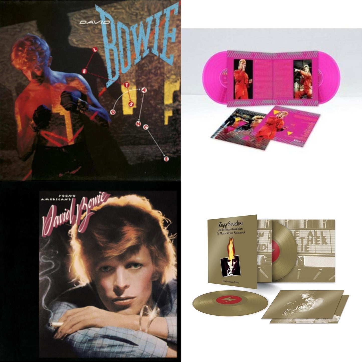 David Bowie - Let's Dance (2018 Remastered Version) & Montreal '87 (Limited/Pink LP Vinyl) & Young Americans (50Th Anniversary/Half Speed Master) & Ziggy Stardust & The Spiders From Mars Ost (50Th Anniversary/2LP)