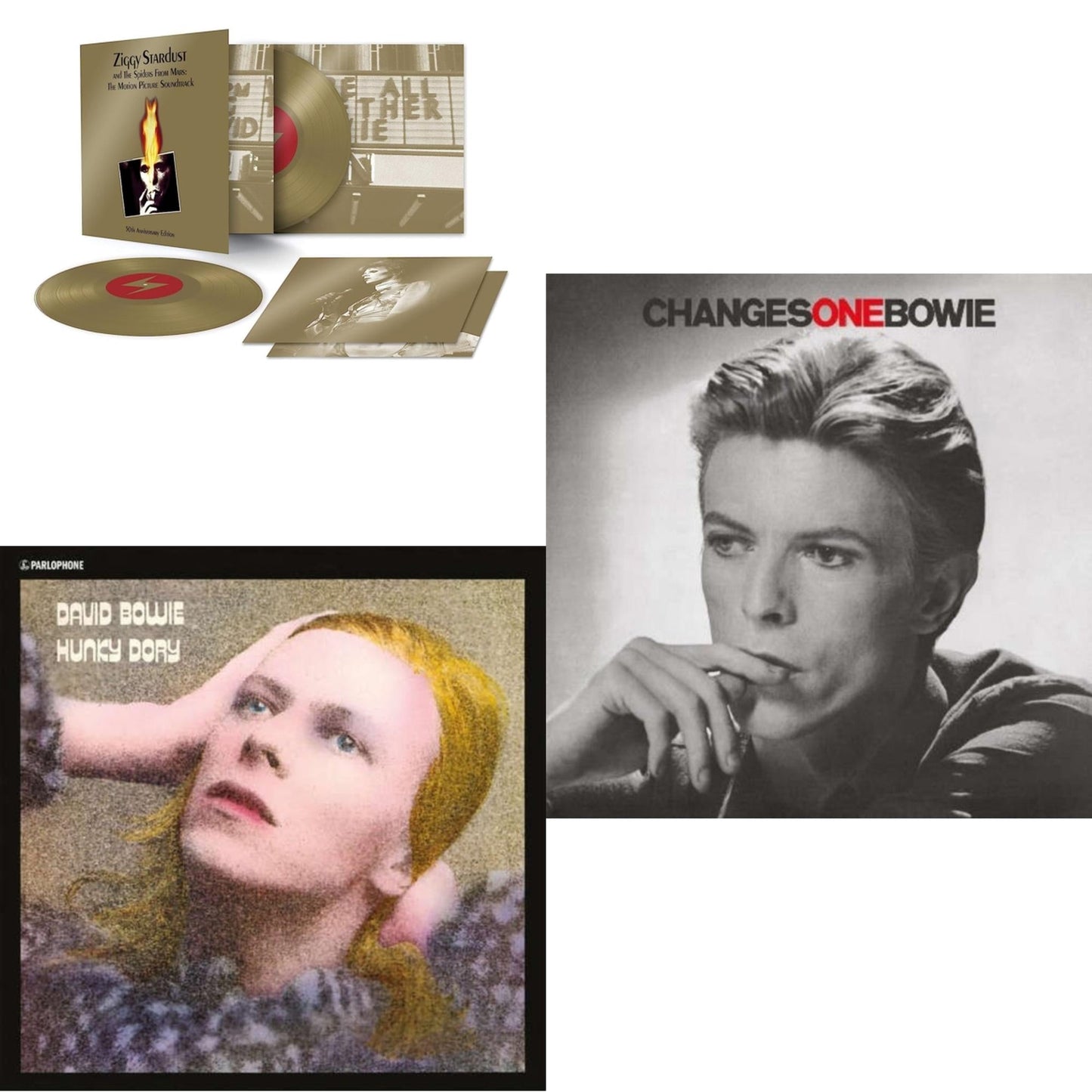 David Bowie - Changesonebowie (180G) & Ziggy Stardust & The Spiders From Mars Ost (50Th Anniversary/2LP) & Hunky Dory