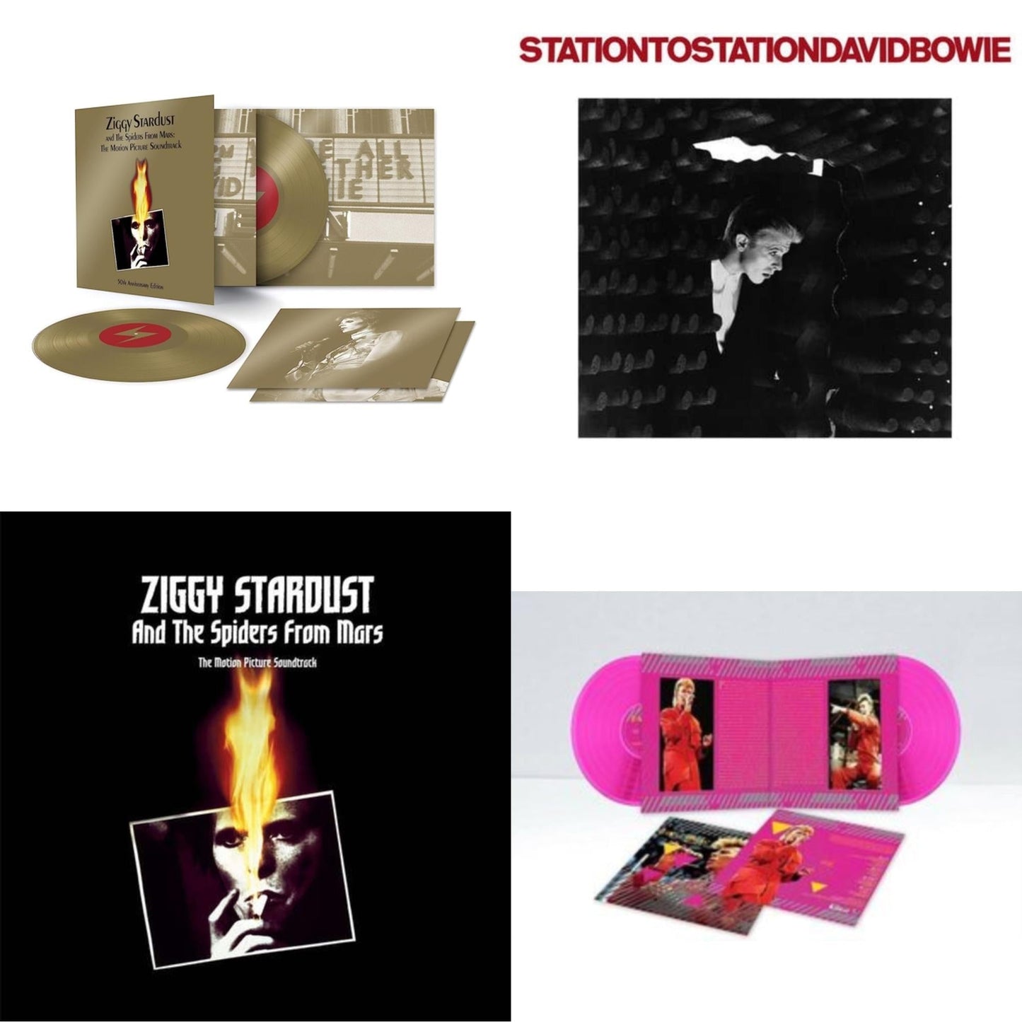 David Bowie - Station To Station (2016 Remastered Version) & Montreal '87 (Limited/Pink LP Vinyl) & Ziggy Stardust & The Spiders From Mars Ost (50Th Anniversary/2LP) & Ziggy Stardust & The Spiders From Mars Ost (2LP)