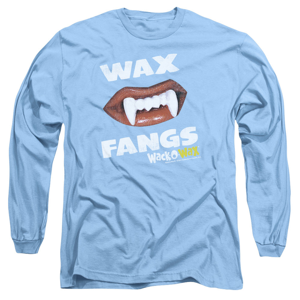 Dubble Bubble Wax Fangs Mens Long Sleeve Shirt Carolina Blue Officially Licensed Officially Licensed