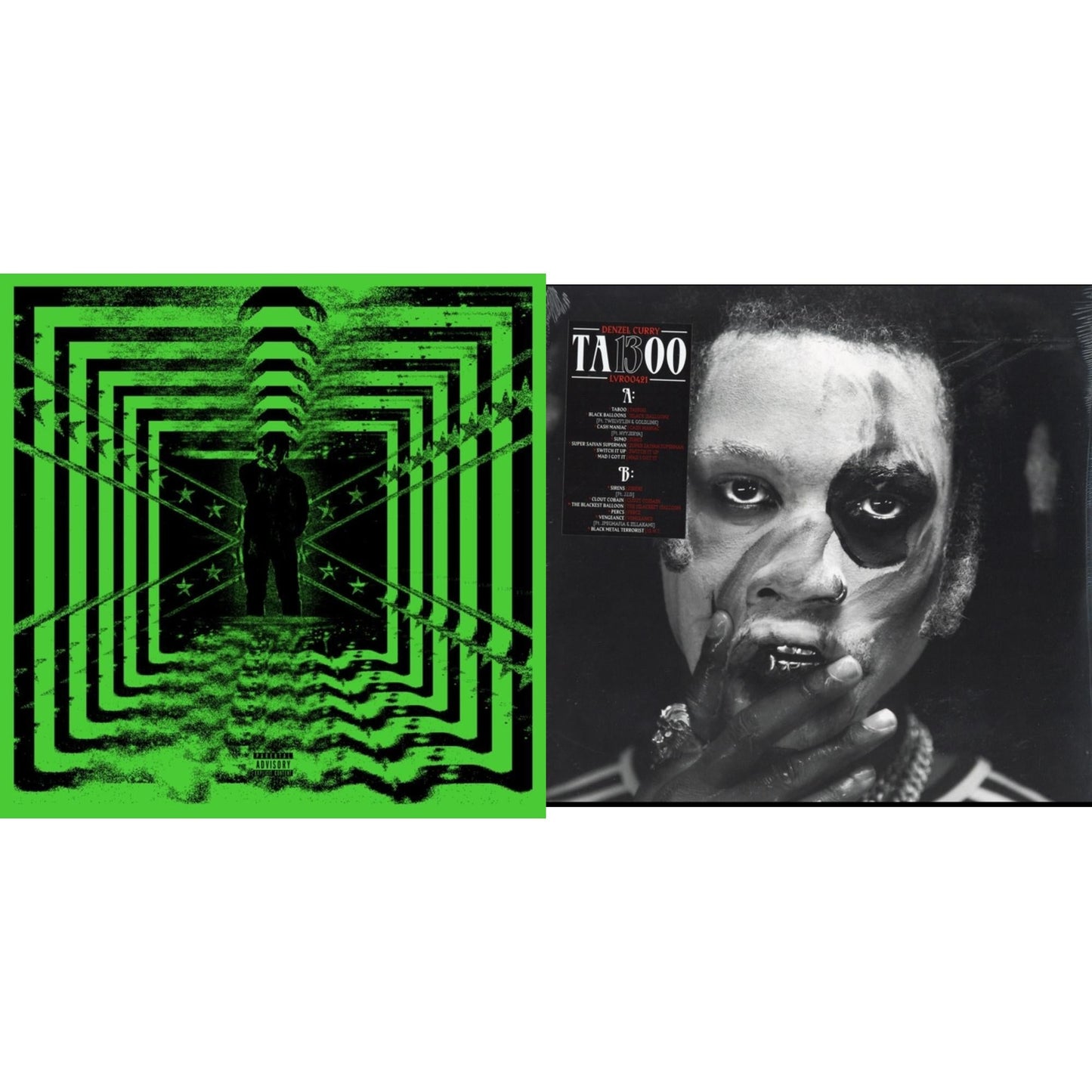 Denzel Curry - Ta13oo (Red Slushie LP Vinyl) & 32 Zel (Neon Yellow LP Vinyl)