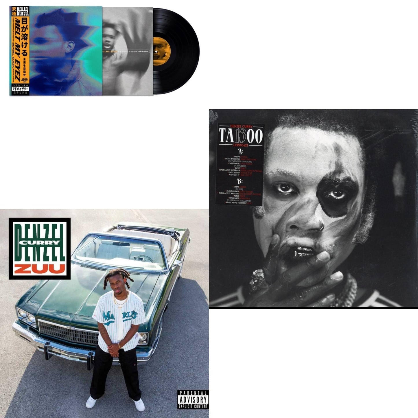 Denzel Curry - Ta13oo (Red Slushie LP Vinyl) & Zuu & Melt My Eyez See Your Future